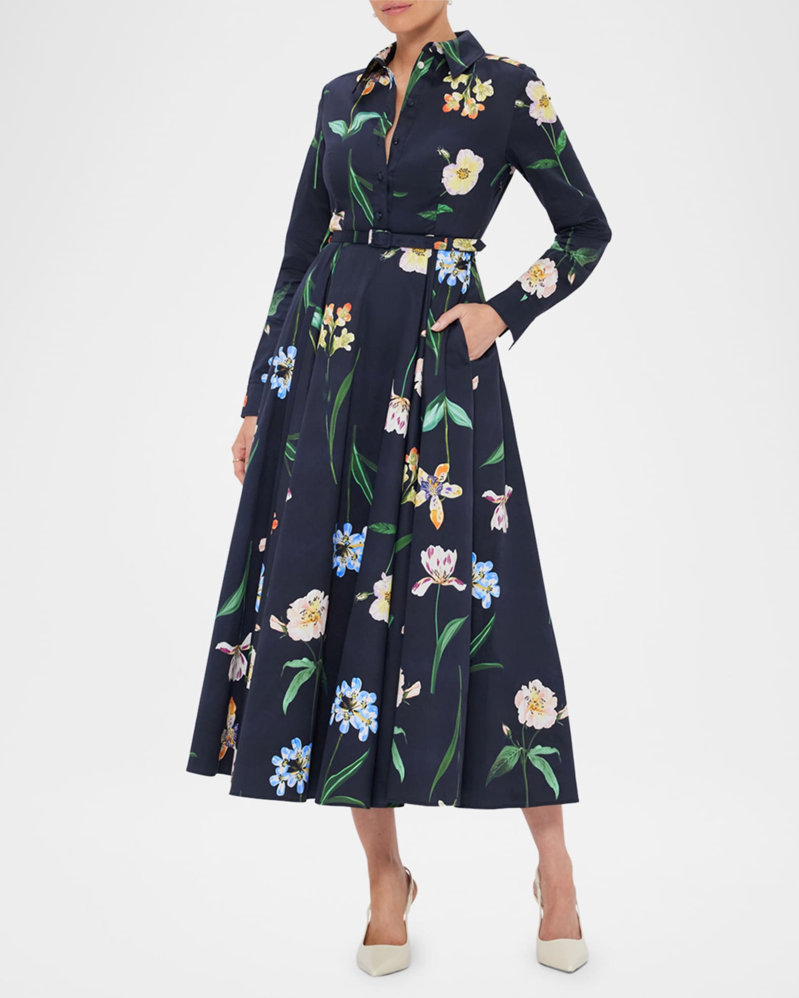 【Leo Lin】Zara Shirt Midi Dress Leo Lin Multicolour Dress | Designer Midi & Maxi Dresses
