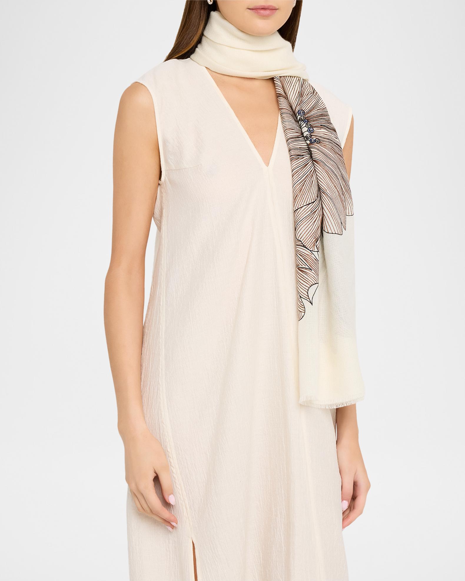 Janavi India Bold Petals Cashmere Scarf | Neiman Marcus