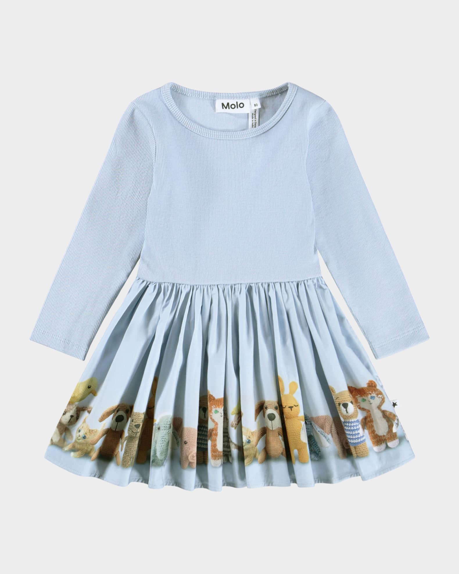 Girl's Candi Poplin-Skirt Dress, Size 6M-2 0