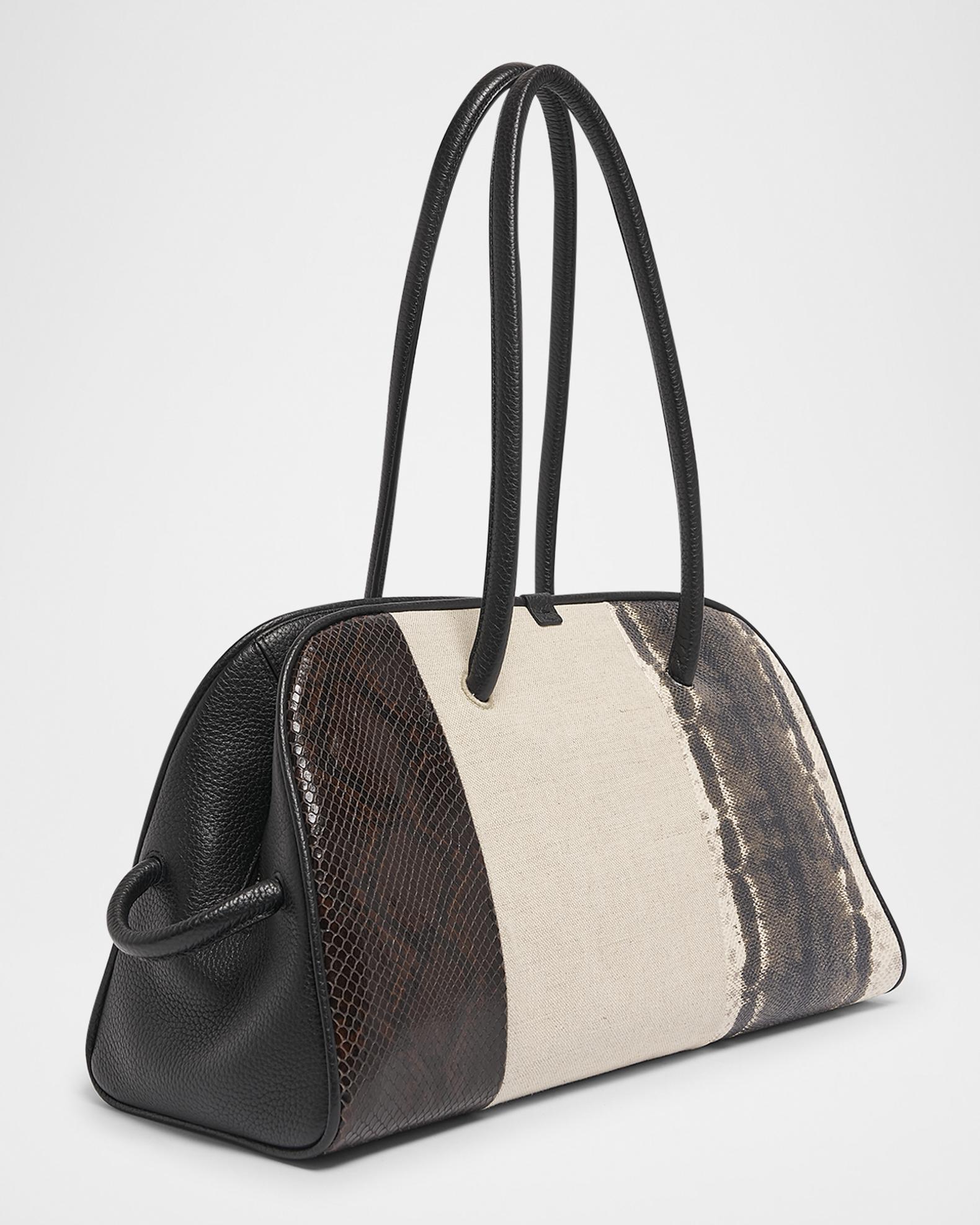 Jacquemus Le Turismo Snakeskin Top Handle Bowling Bag | Neiman Marcus