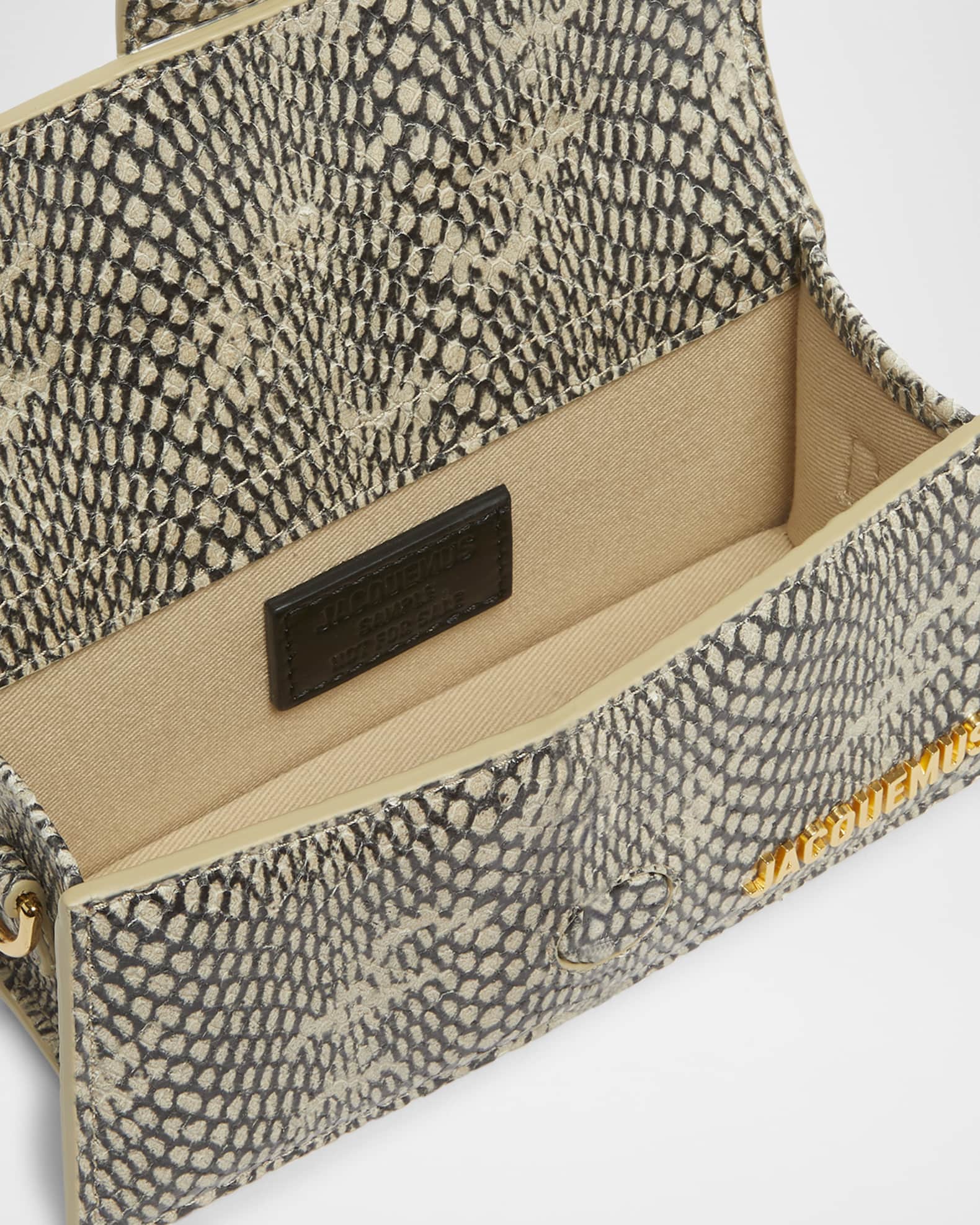 Jacquemus Le Bambino Snakeskin Leather Crossbody Bag | Neiman Marcus