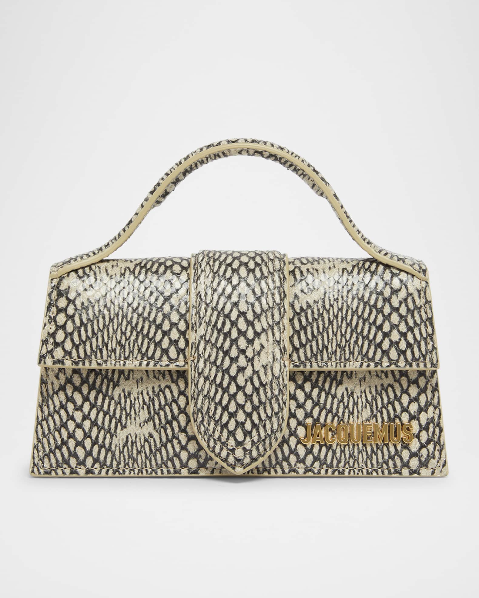 Jacquemus Le Bambino Snakeskin Leather Top-Handle Bag | Neiman Marcus