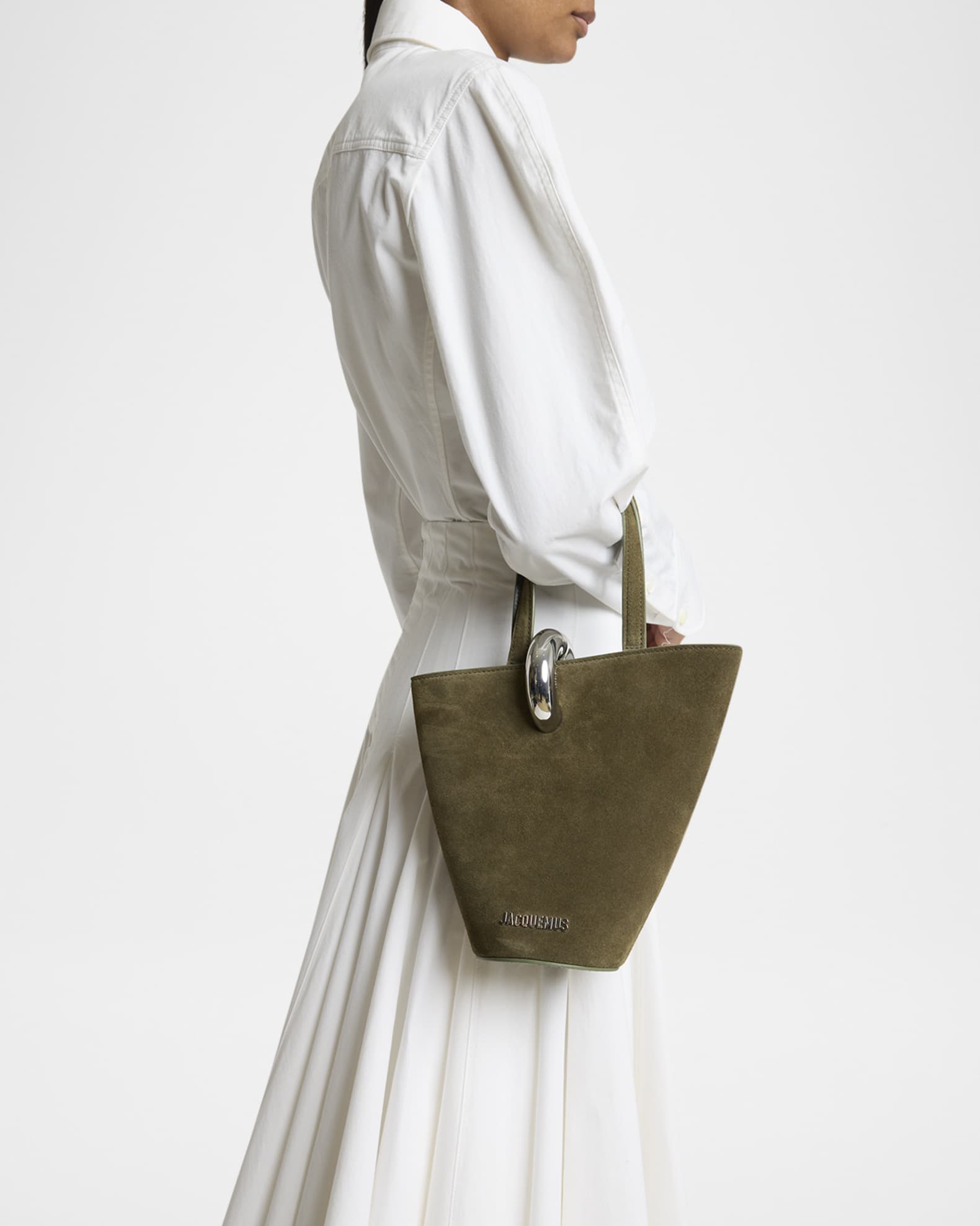 Jacquemus Le Petit Bambola Suede Shoulder Bag | Neiman Marcus