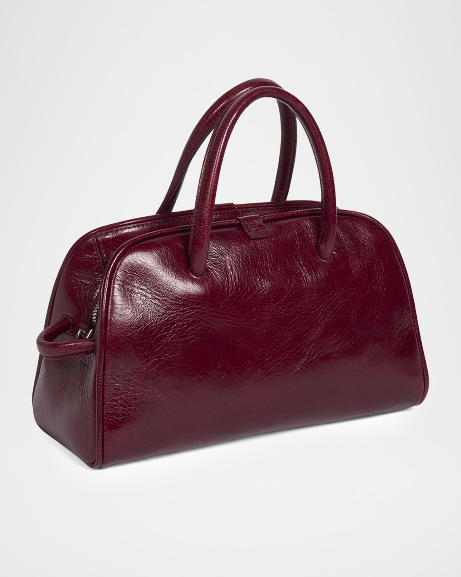 Jacquemus Le Petit Turismo Leather Top Handle Bowling Bag | Neiman