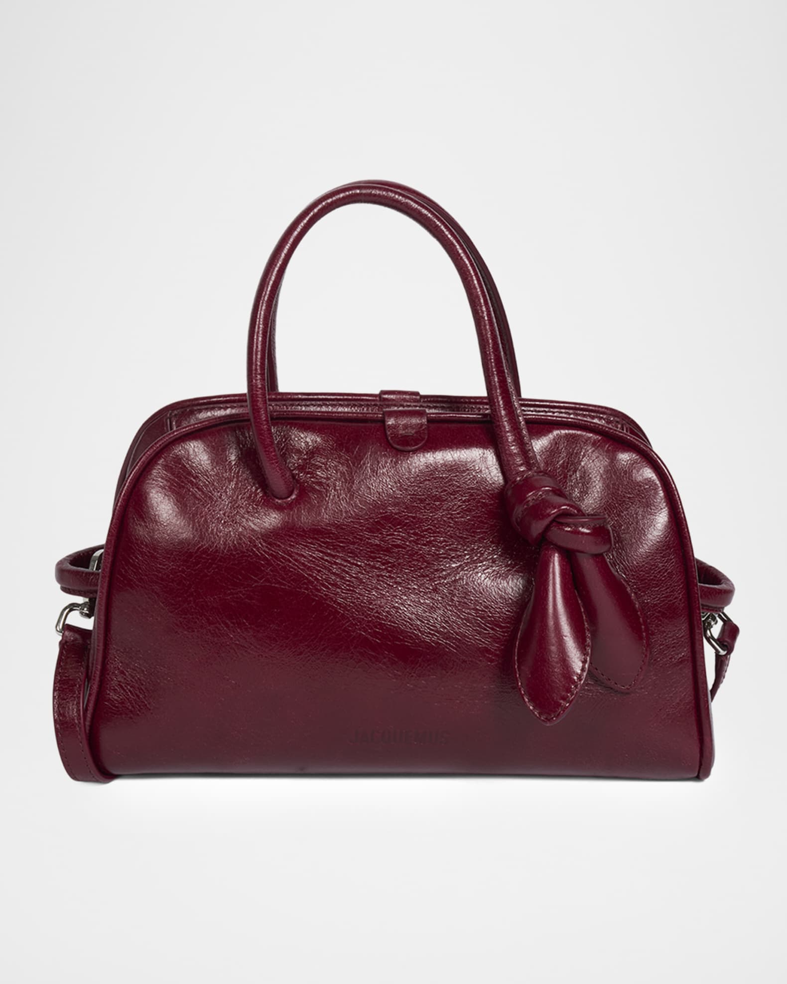 Jacquemus Le Petit Turismo Leather Top Handle Bowling Bag | Neiman