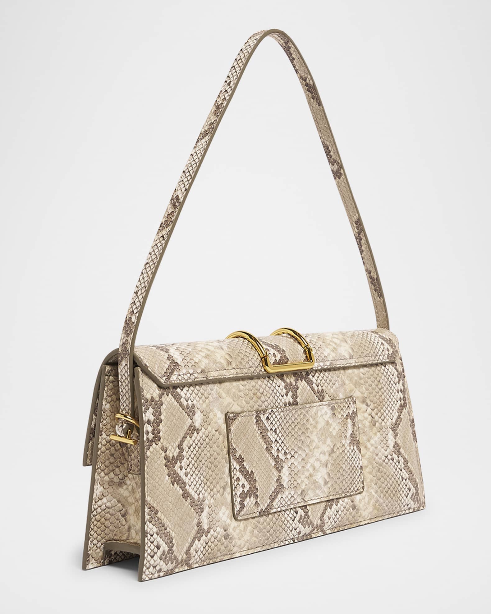 Jacquemus Le Bambino Long Snakeskin Leather Shoulder Bag
