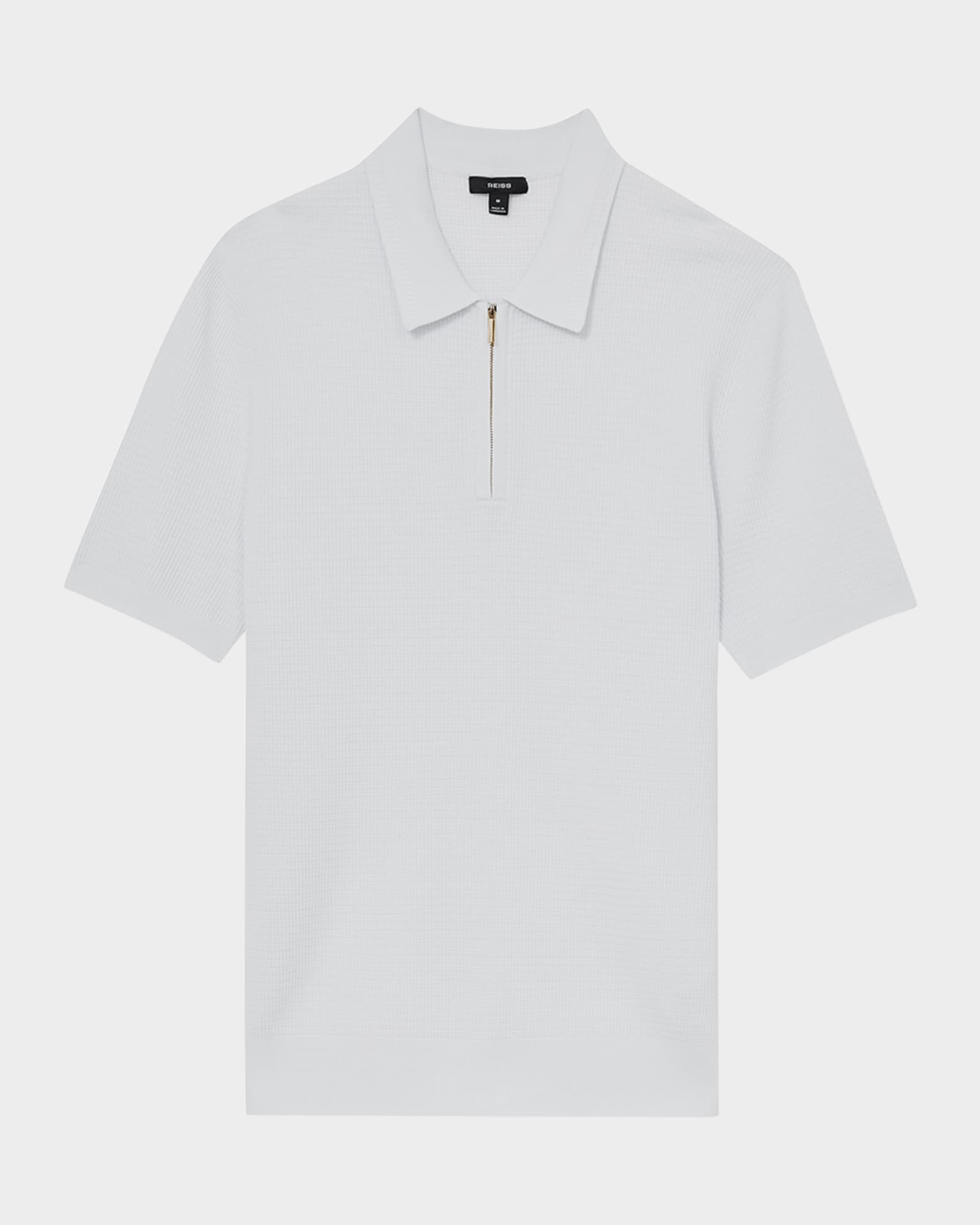 Men's Regis Half-Zip Texture Knit Polo Shirt 0