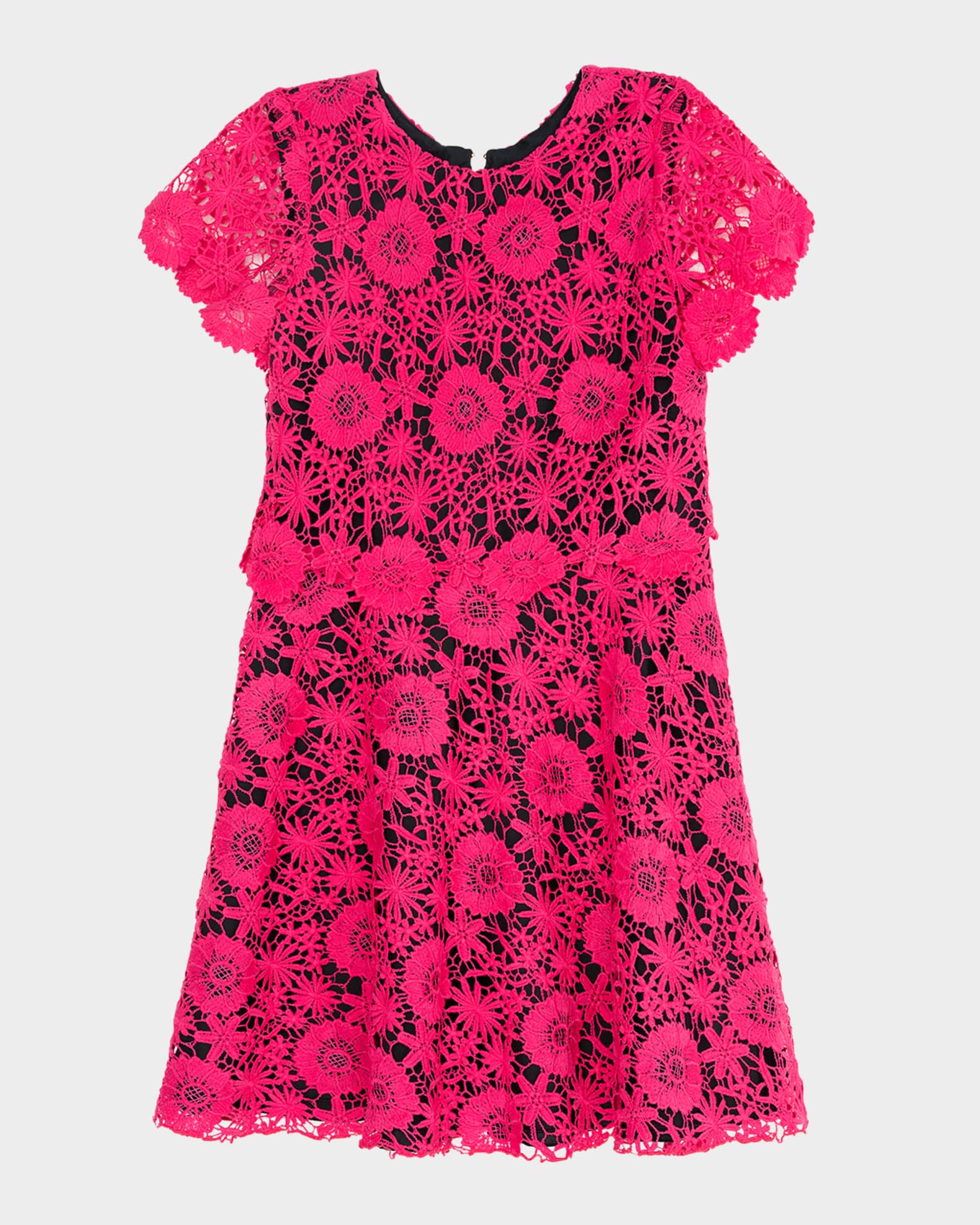 Girl's Serenity Openwork Lace Dress, Size 7-16 0