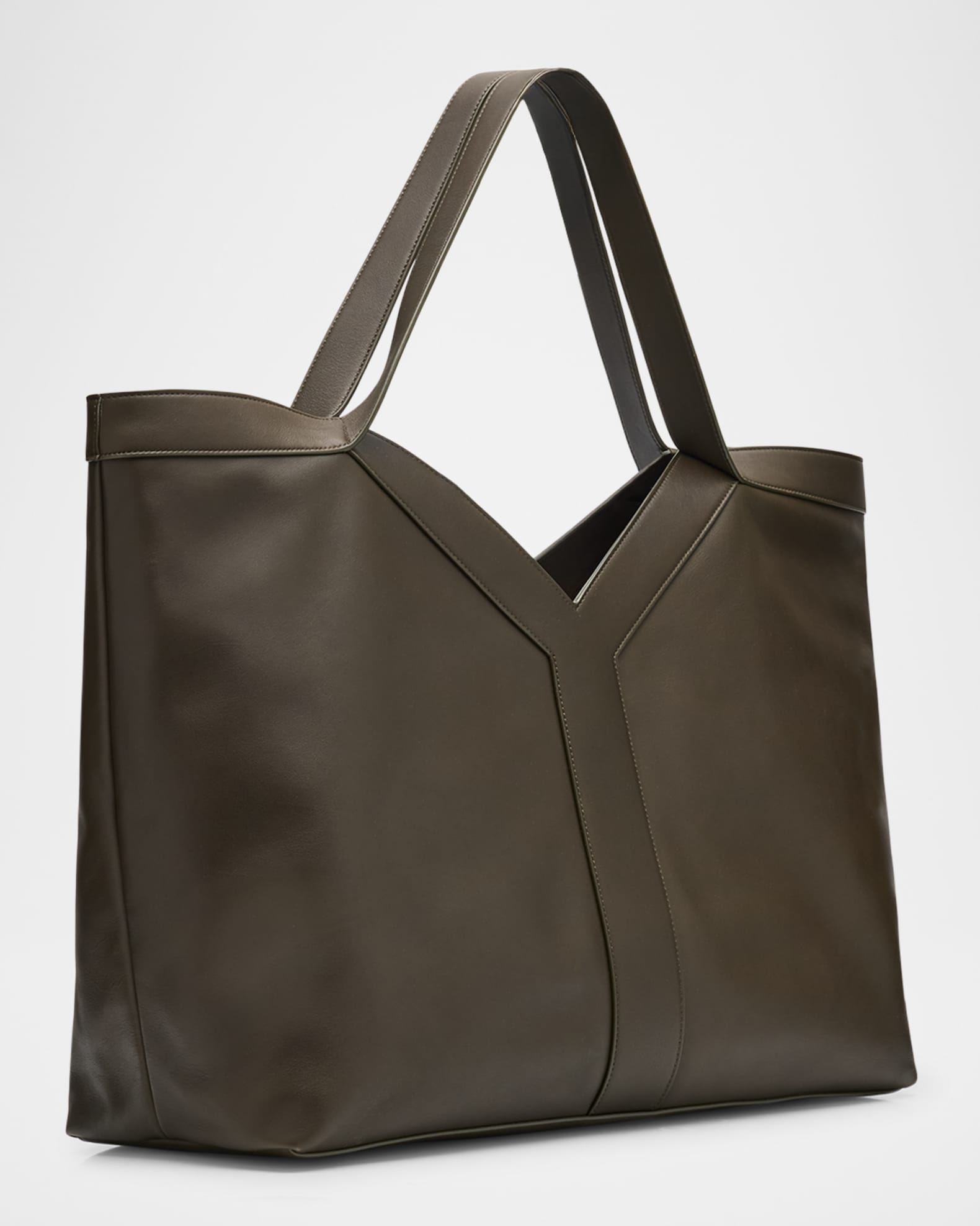 Saint Laurent Men's Y Large Leather Tote Bag | Neiman Marcus