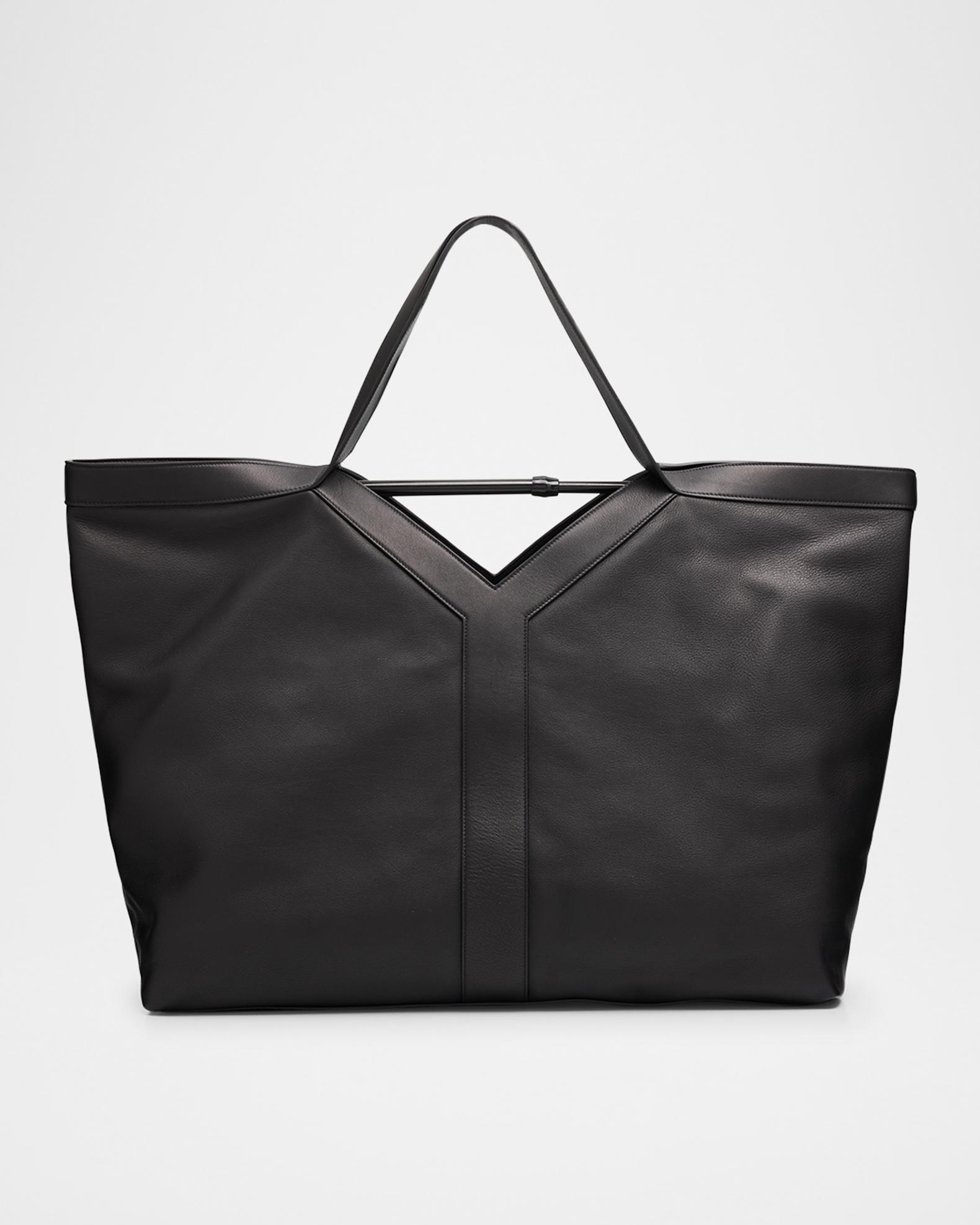 Y.EST Saint Laurent Men's Y Tote Bag in Grained Leather | Neiman Marcus