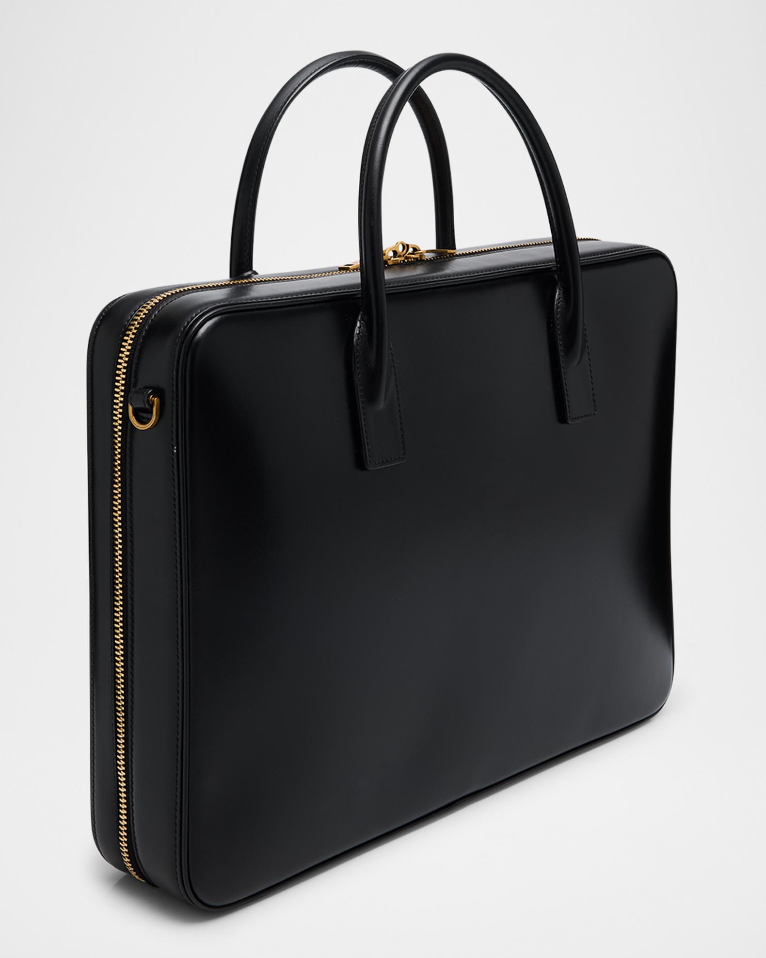 Saint Laurent Men's Sac De Jour Large Slim Briefcase in Smooth