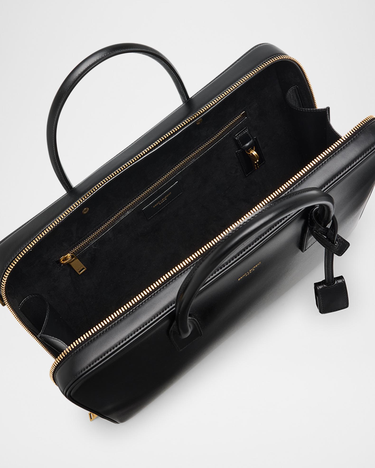 Saint Laurent Men's Sac De Jour Large Slim Briefcase in Smooth