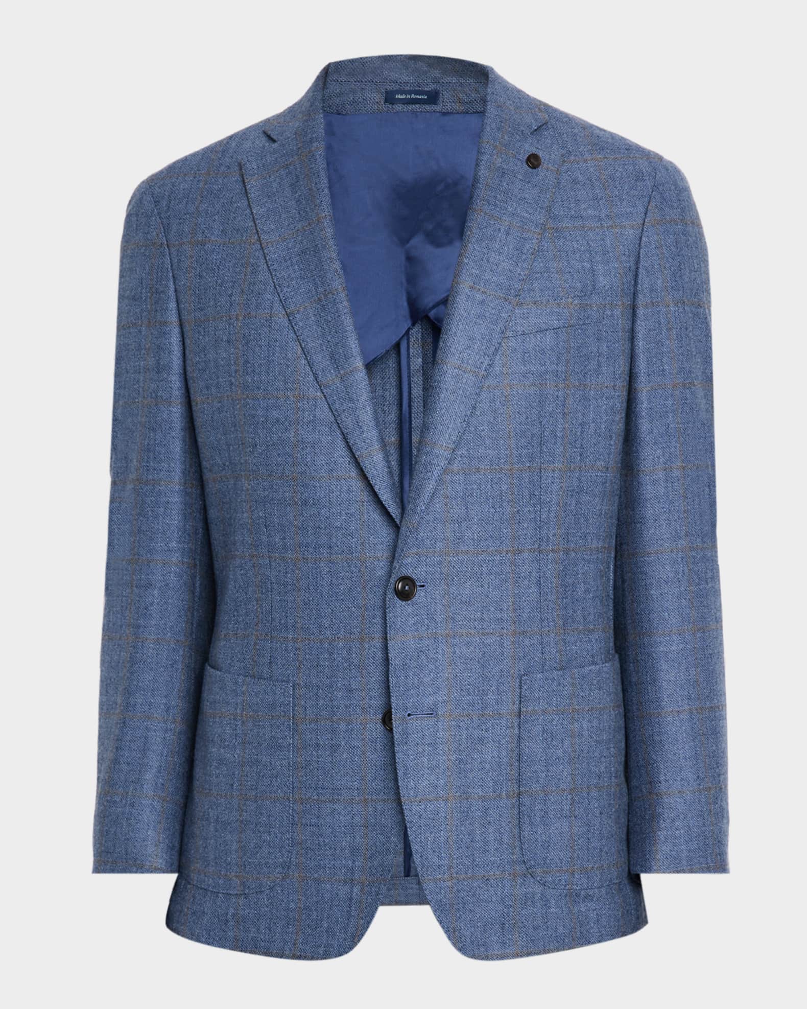 Men's Delrose Windowpane Soft Sport Coat 0