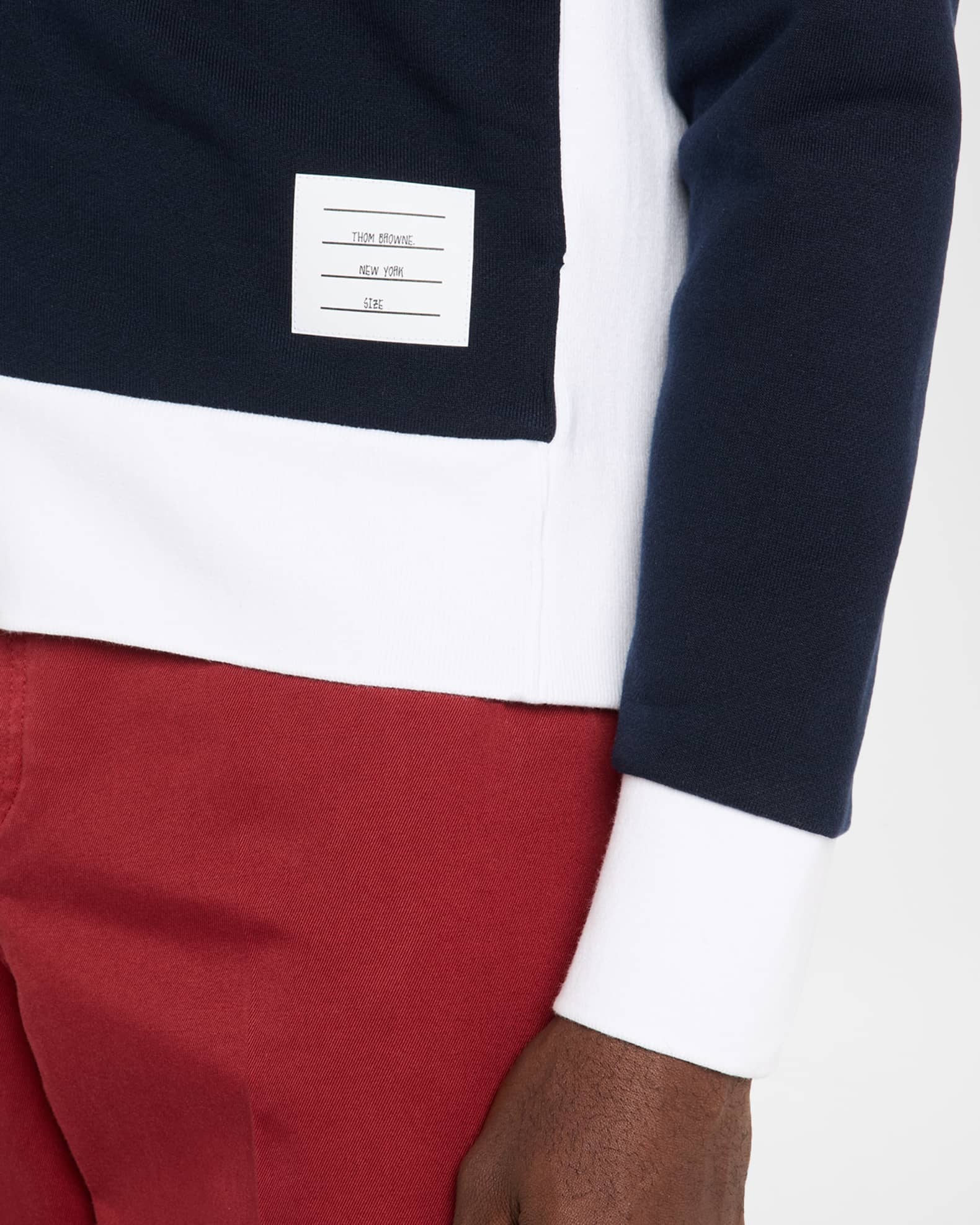 Men's Cotton 4-Bar Stripe Full-Zip Hoodie | Neiman Marcus