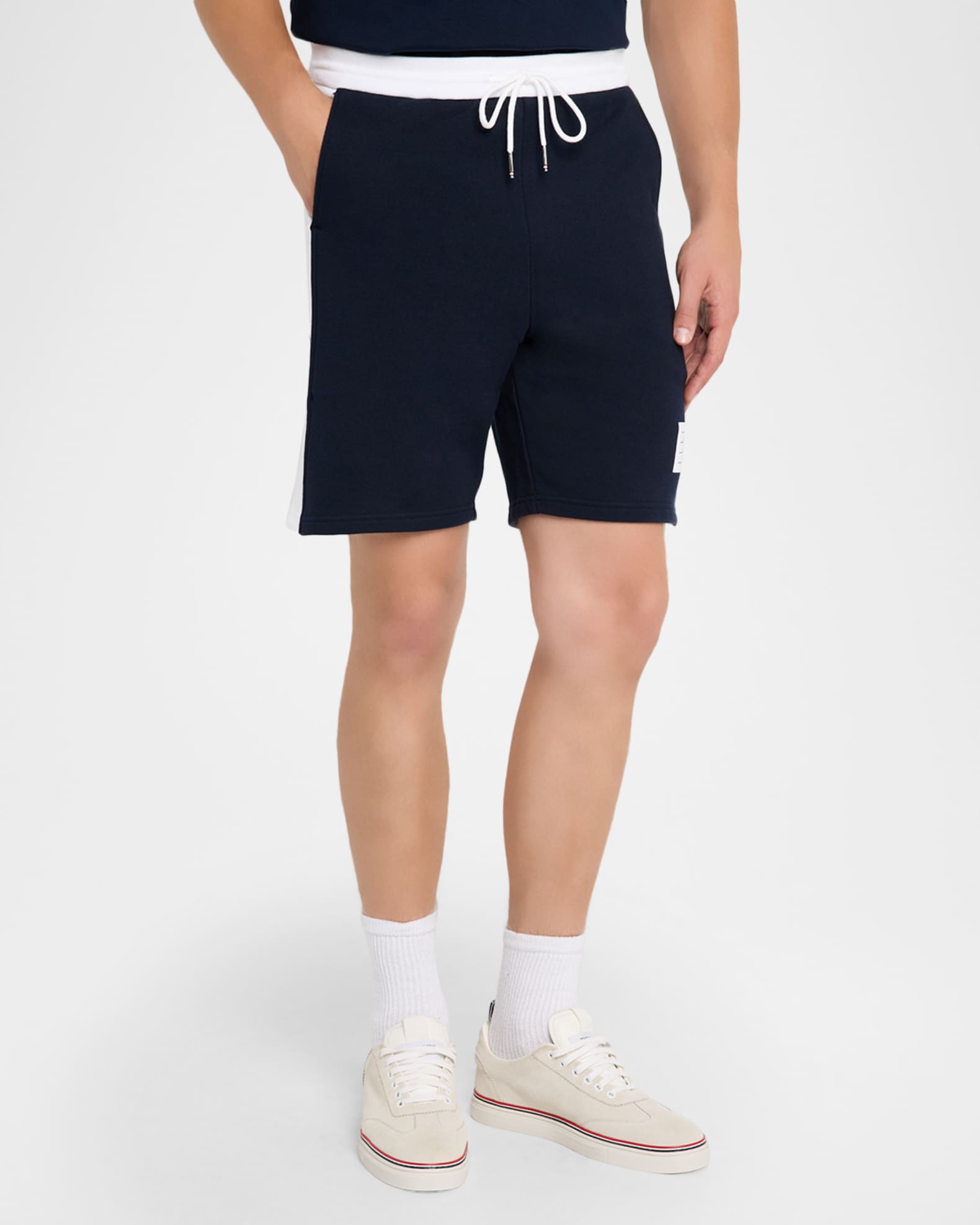 Thom Browne Men's Cotton 4-Bar Sweat Shorts | Neiman Marcus