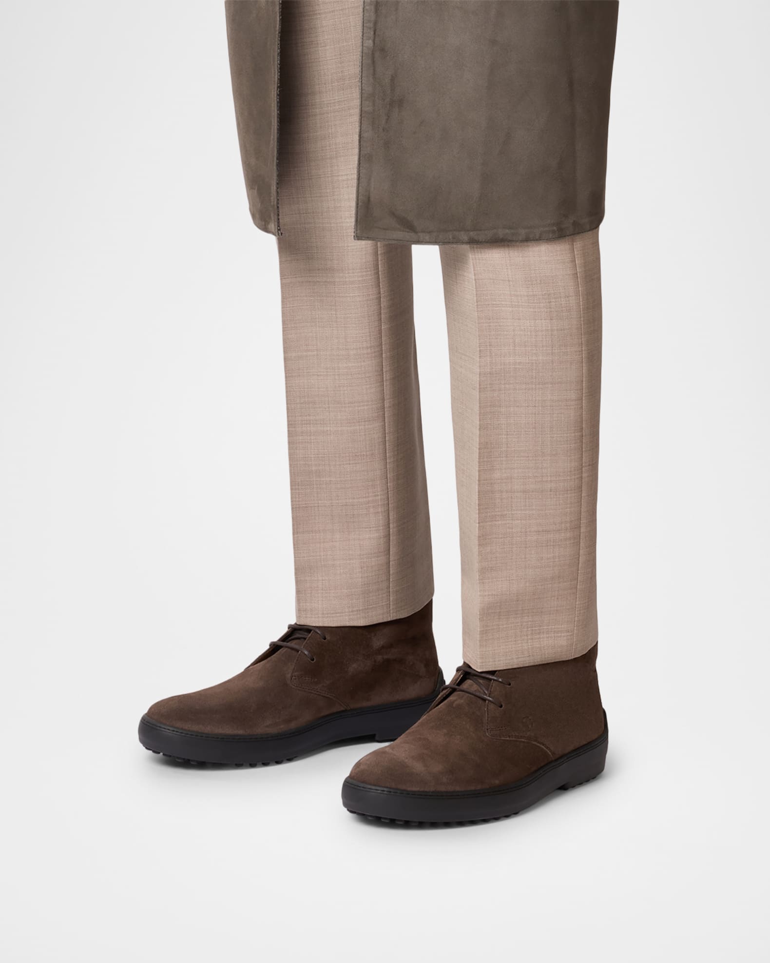 Tod's Men's Winter Gommino Suede Desert Boots | Neiman Marcus