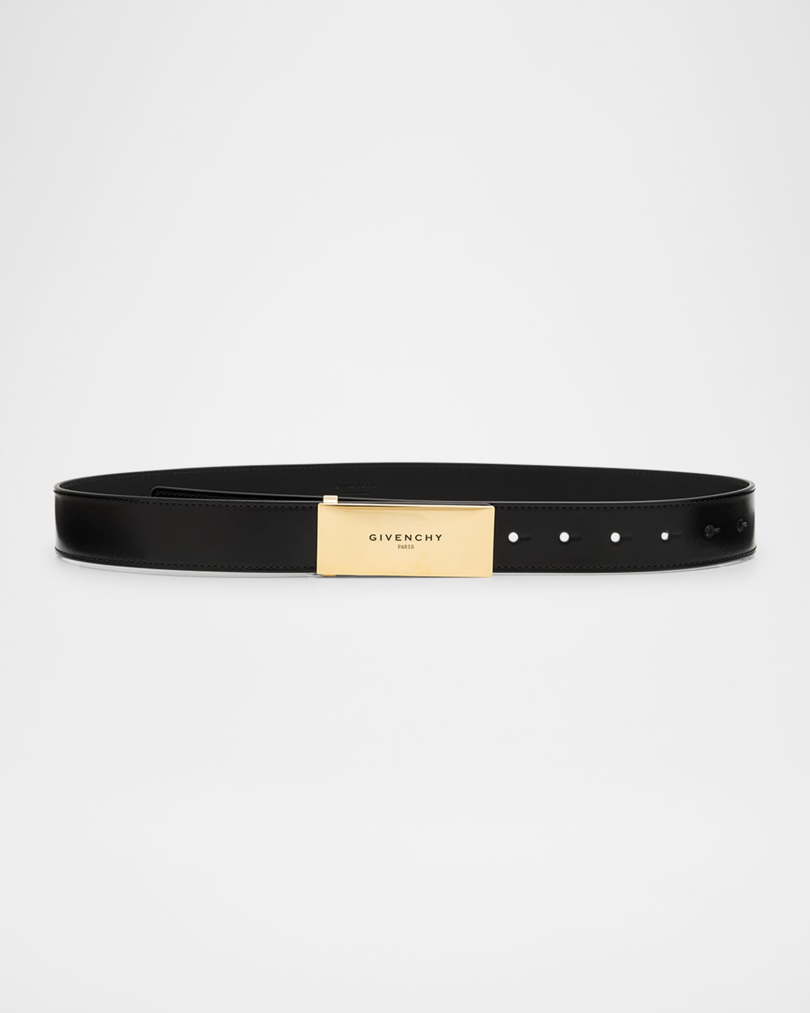 Givenchy Label Belt in Box Leather | Neiman Marcus
