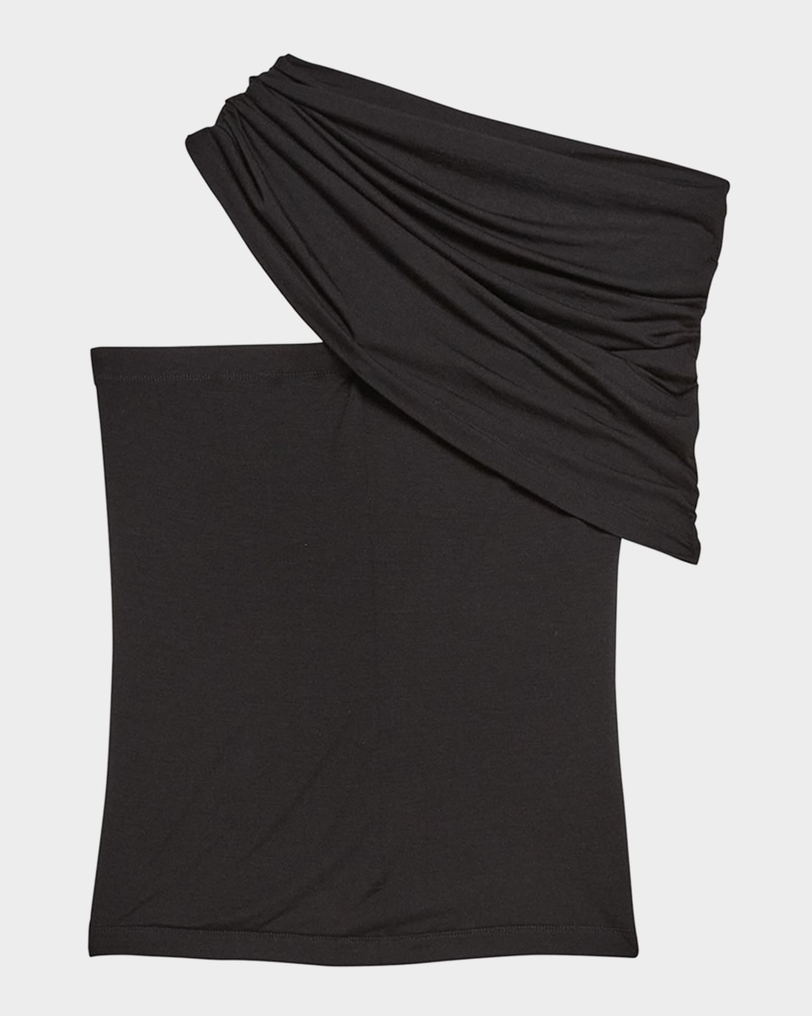 Cloud Jersey Asymmetric Sash Top  0