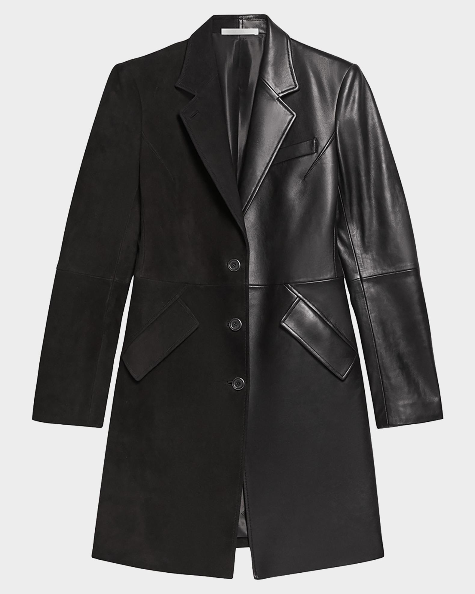 Helmut Lang Sculpted Leather Apex Coat | Neiman Marcus