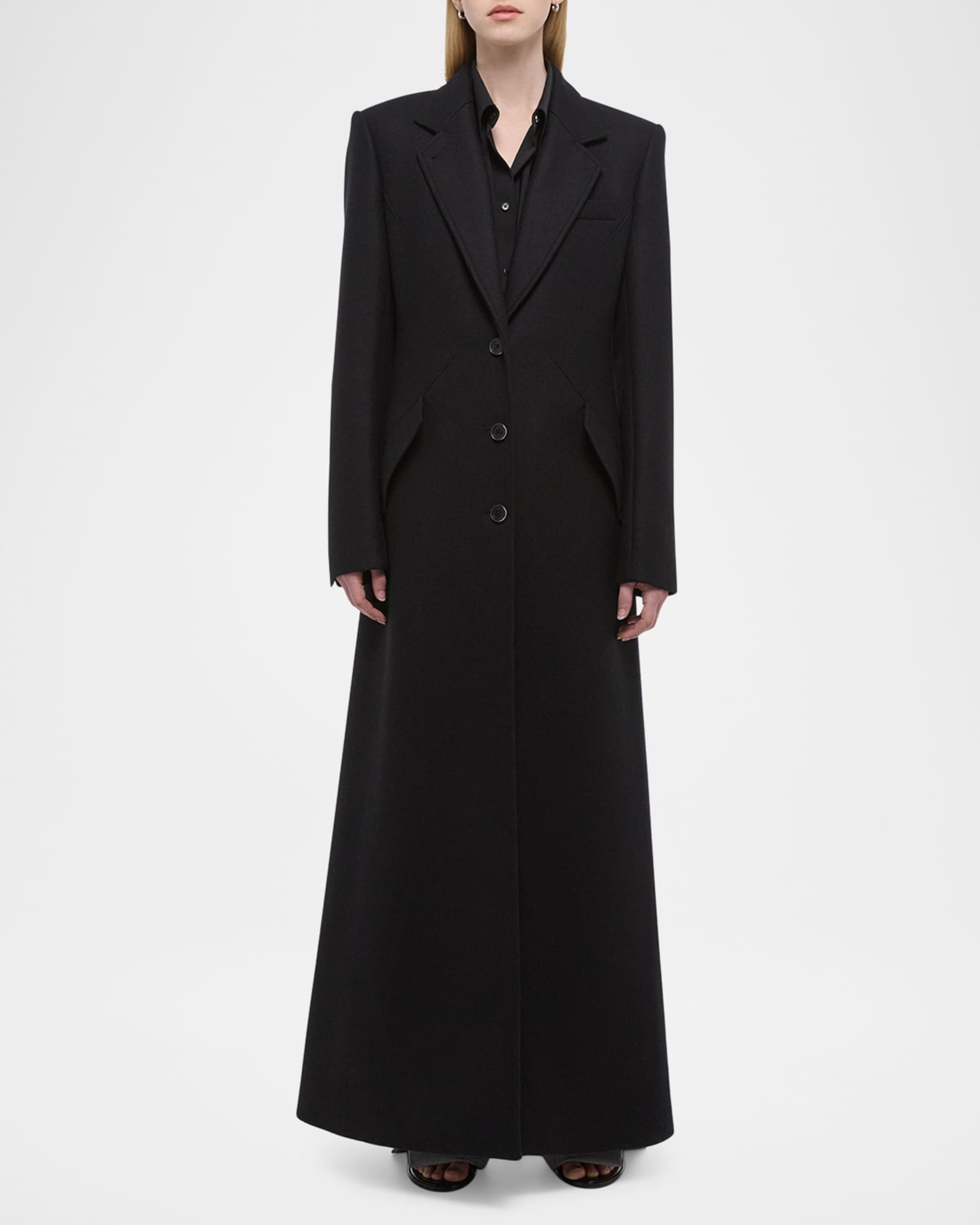 Helmut Lang Sculpted Apex Maxi Coat | Neiman Marcus