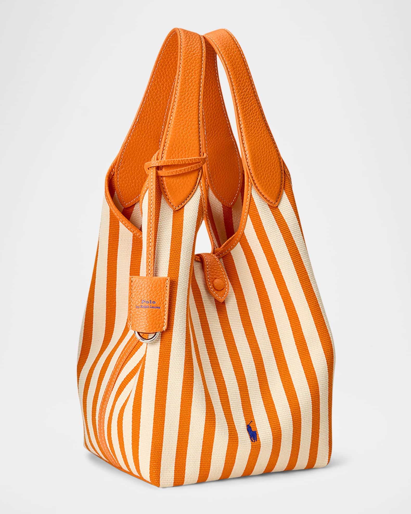 Polo Ralph Lauren Striped Cotton Canvas Tote Bag | Neiman Marcus