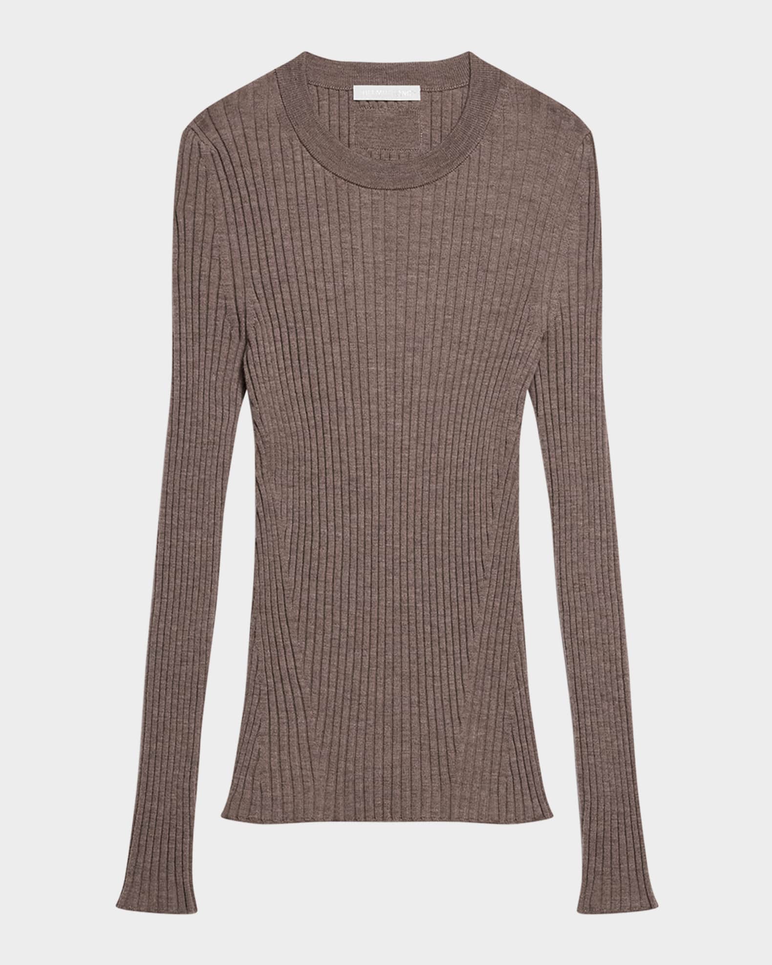 Open-Back Ribbed Wool Top  0