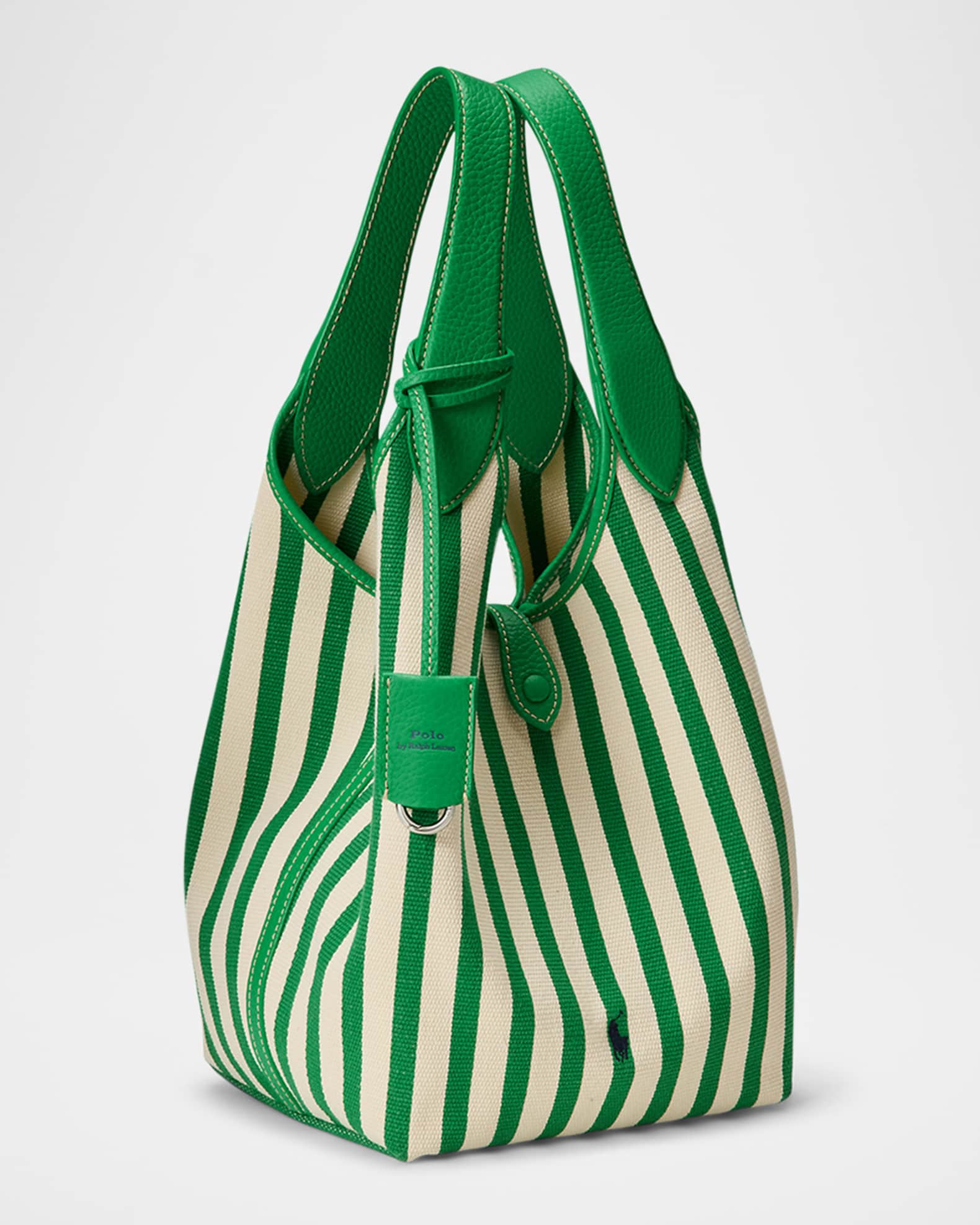 Polo Ralph Lauren Striped Cotton Canvas Tote Bag | Neiman Marcus
