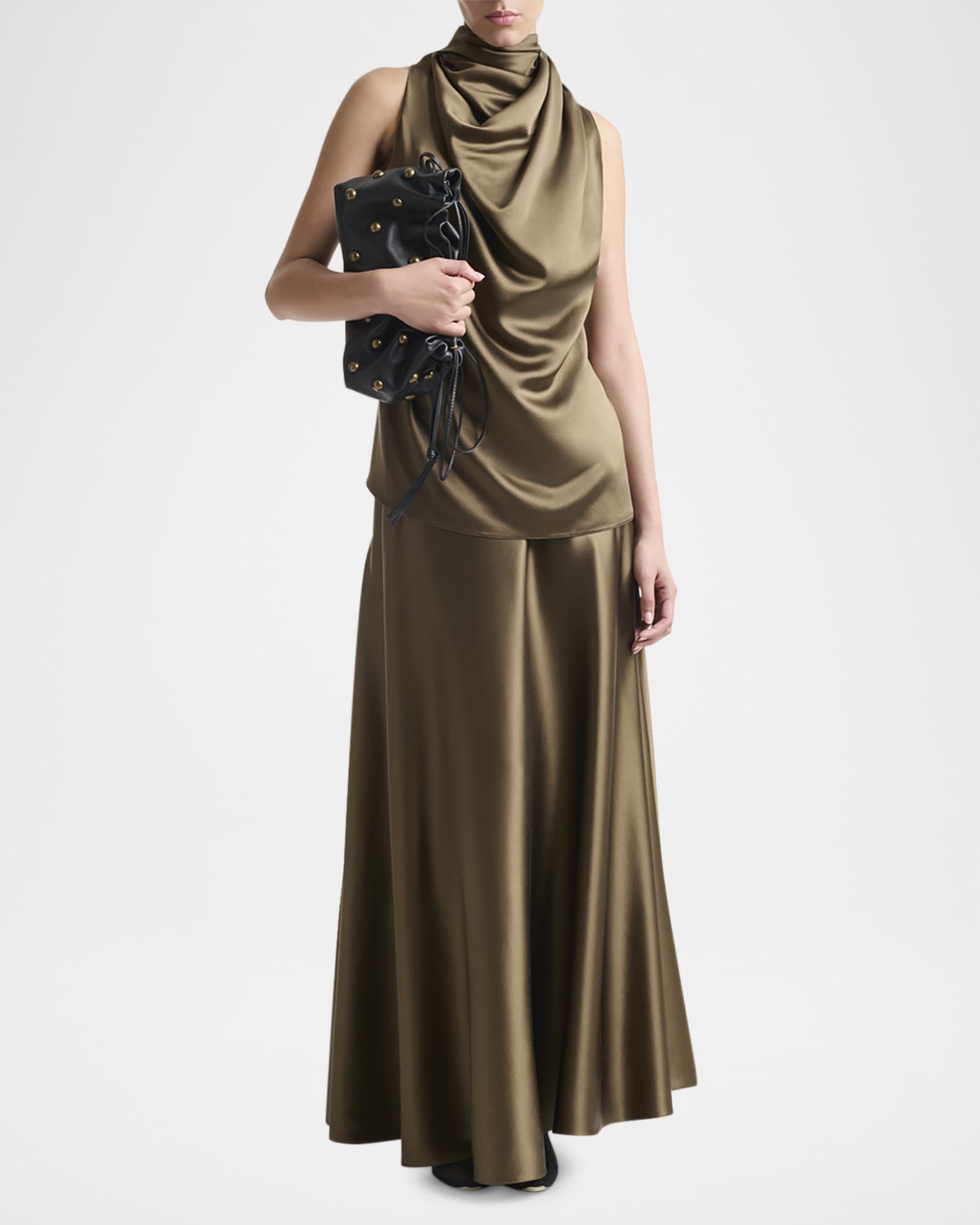 Ames Yoke Silk Maxi Skirt 1