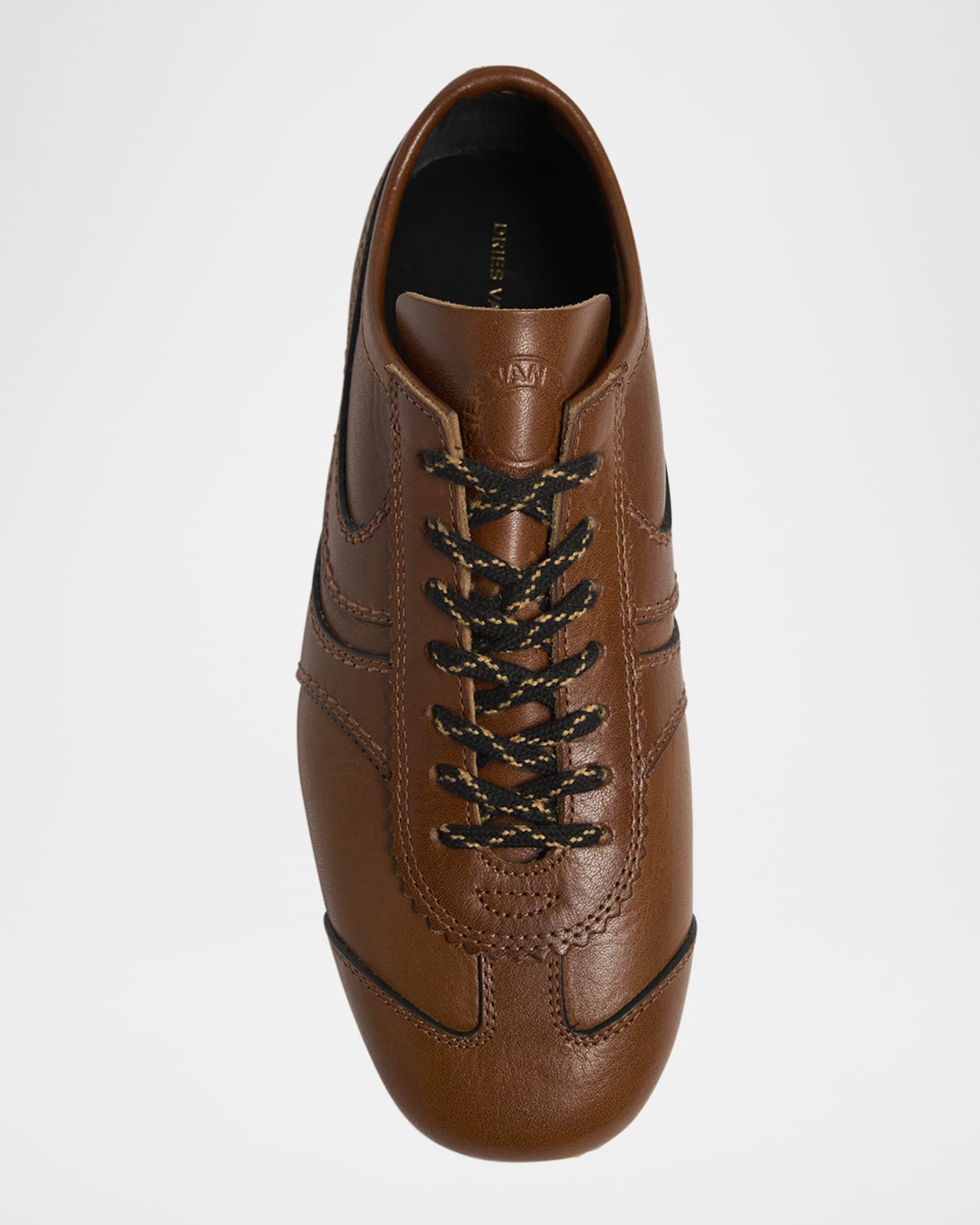 Dries Van Noten Dustin Calf Leather Retro Sneakers | Neiman Marcus