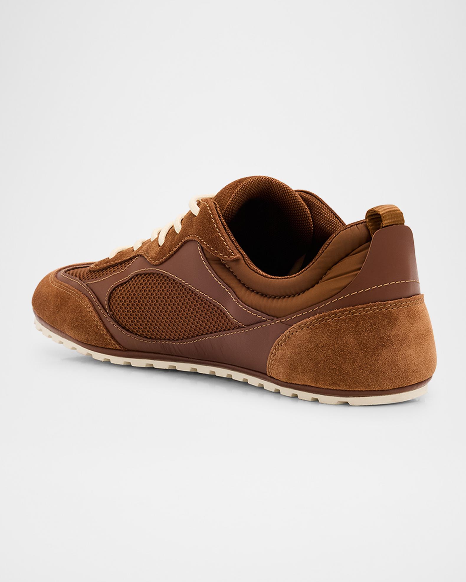 靴 T o r y B u r c h Tory Burch Field Leather and Suede Low-Top Sneakers | Neiman Marcus