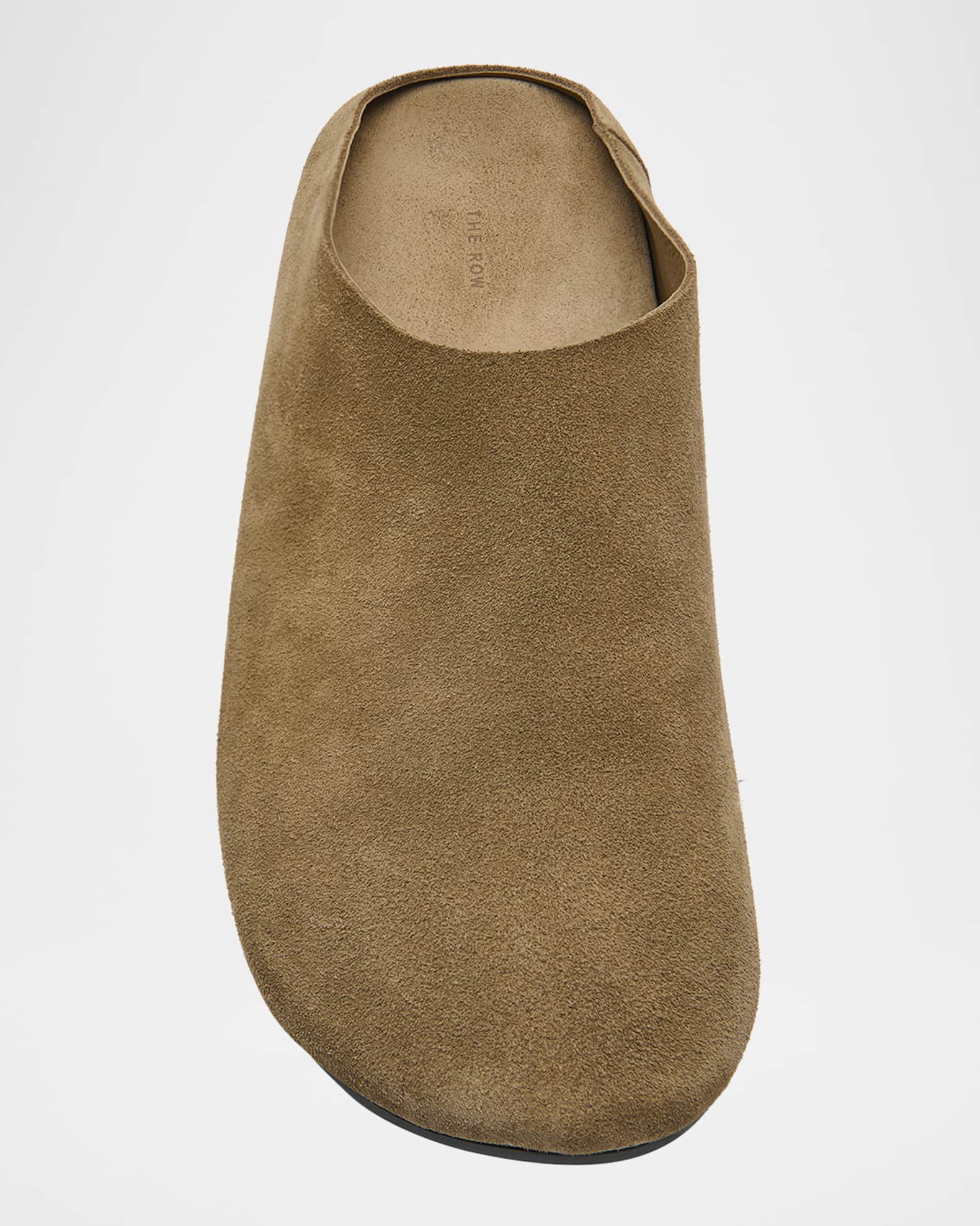 THE ROW Hudson Suede Slide Mules Neiman Marcus