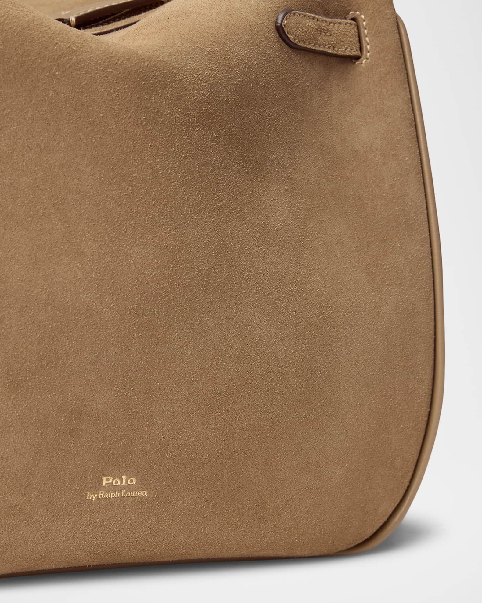 Polo Ralph Lauren Polo ID Suede Large Satchel Bag | Neiman