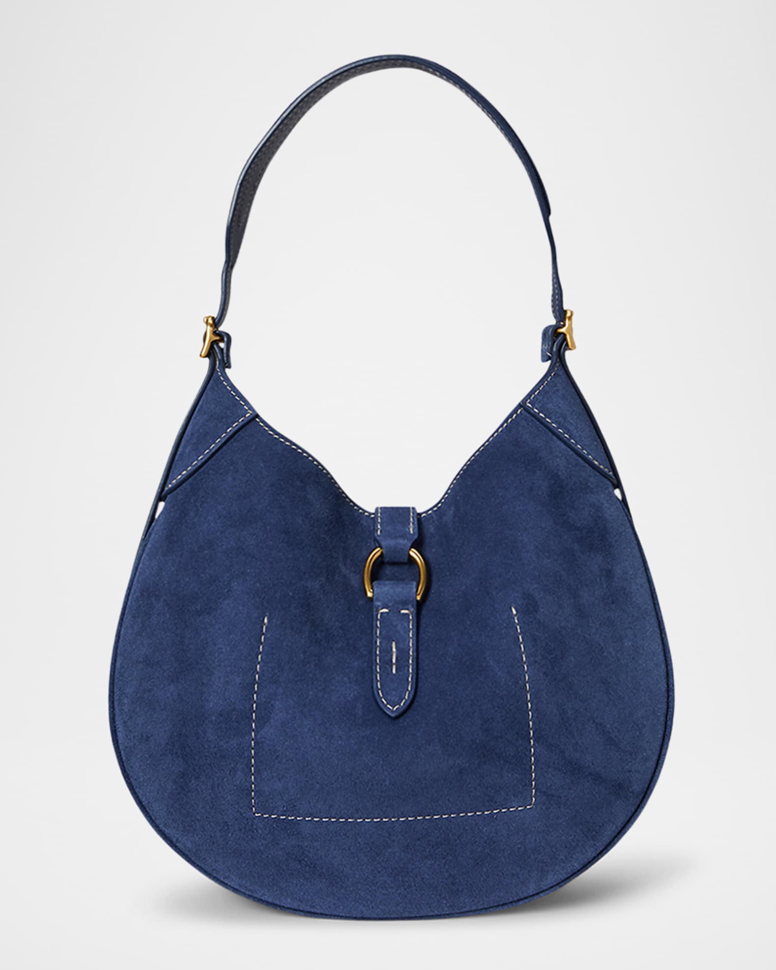 Polo ID Small Suede Shoulder Bag  1