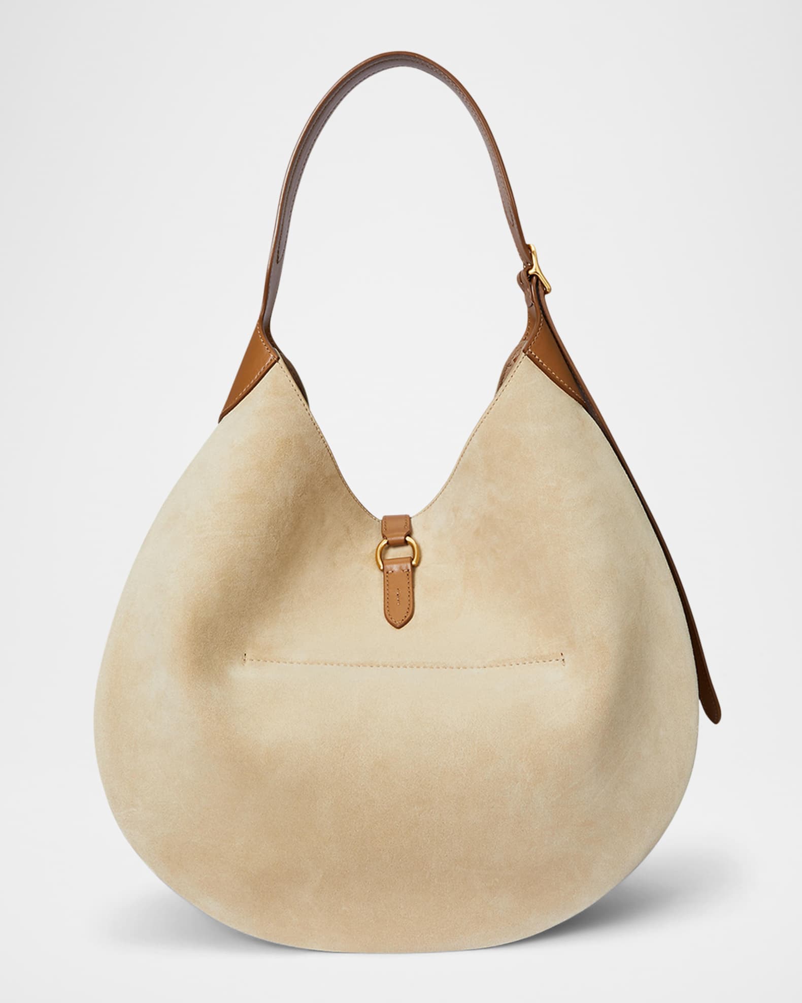 Polo ID Medium Suede and Leather Shoulder Bag 1