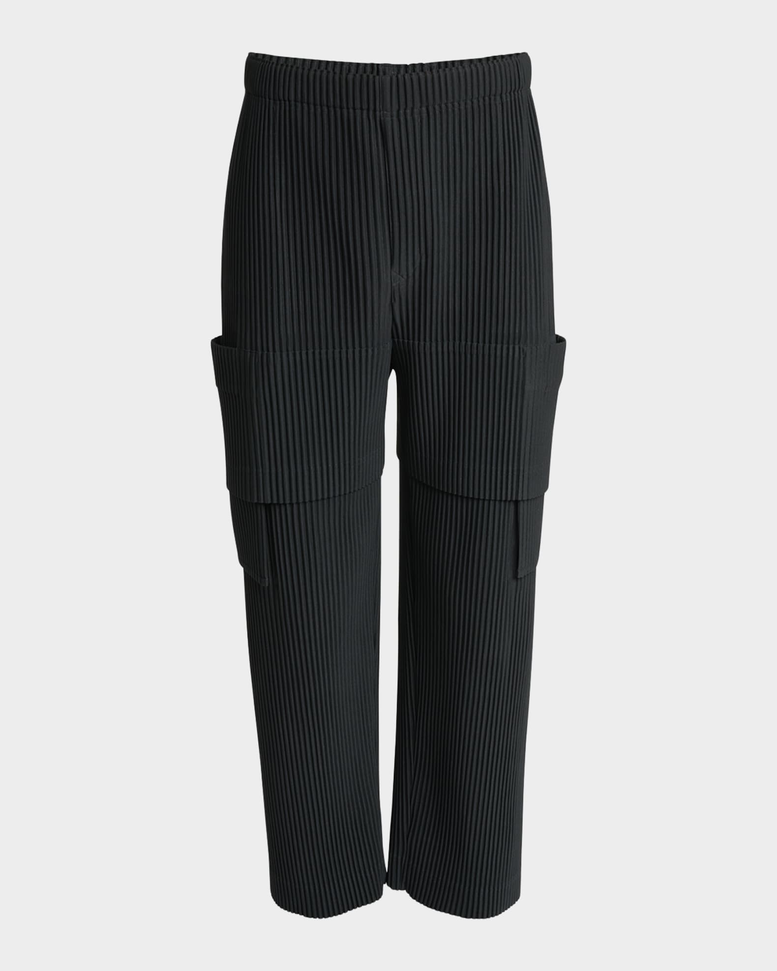 Homme Plisse Issey Miyake Men's Dark Gray Multi Pocket Pants