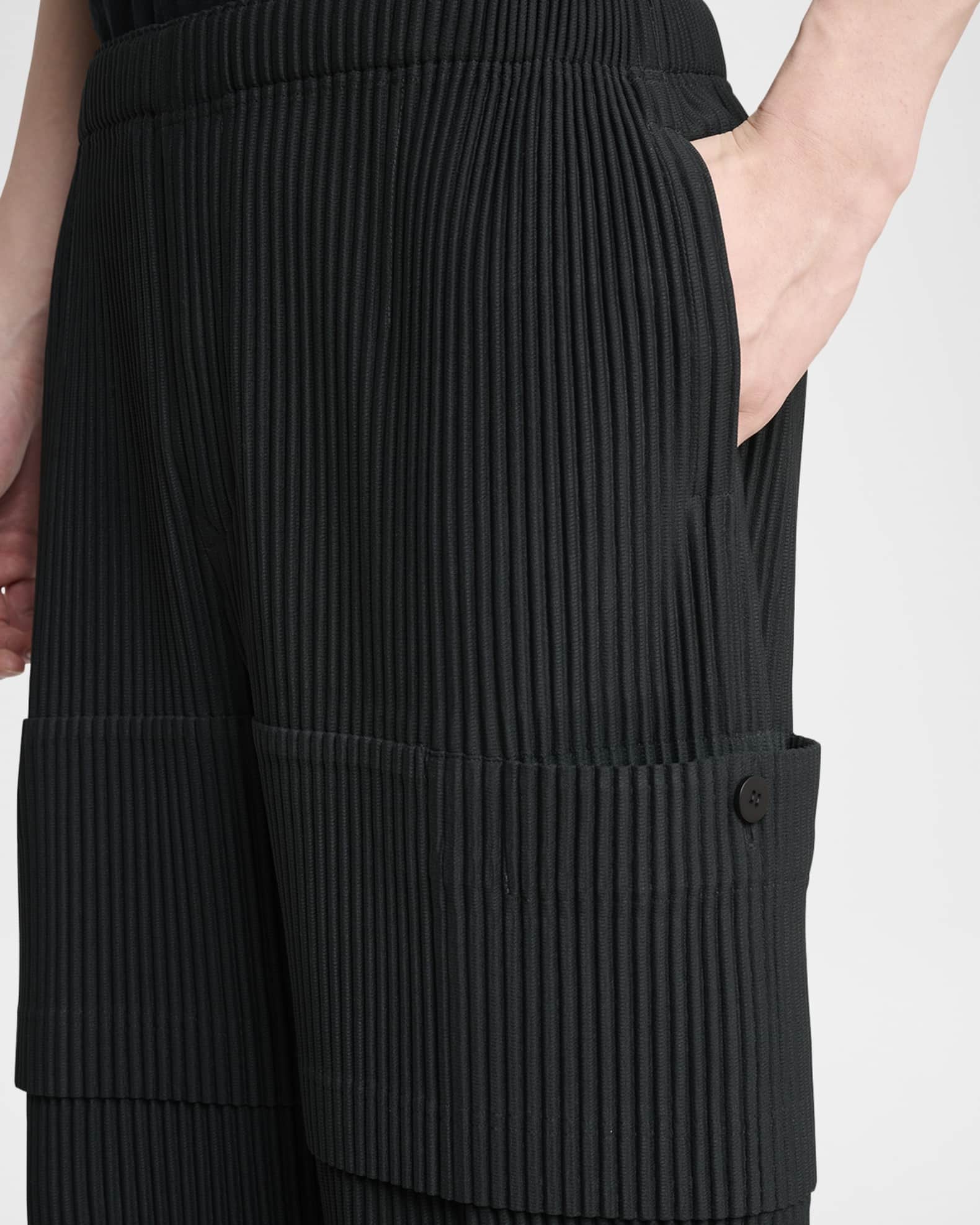 Homme Plisse Issey Miyake Men's Dark Gray Multi Pocket Pants