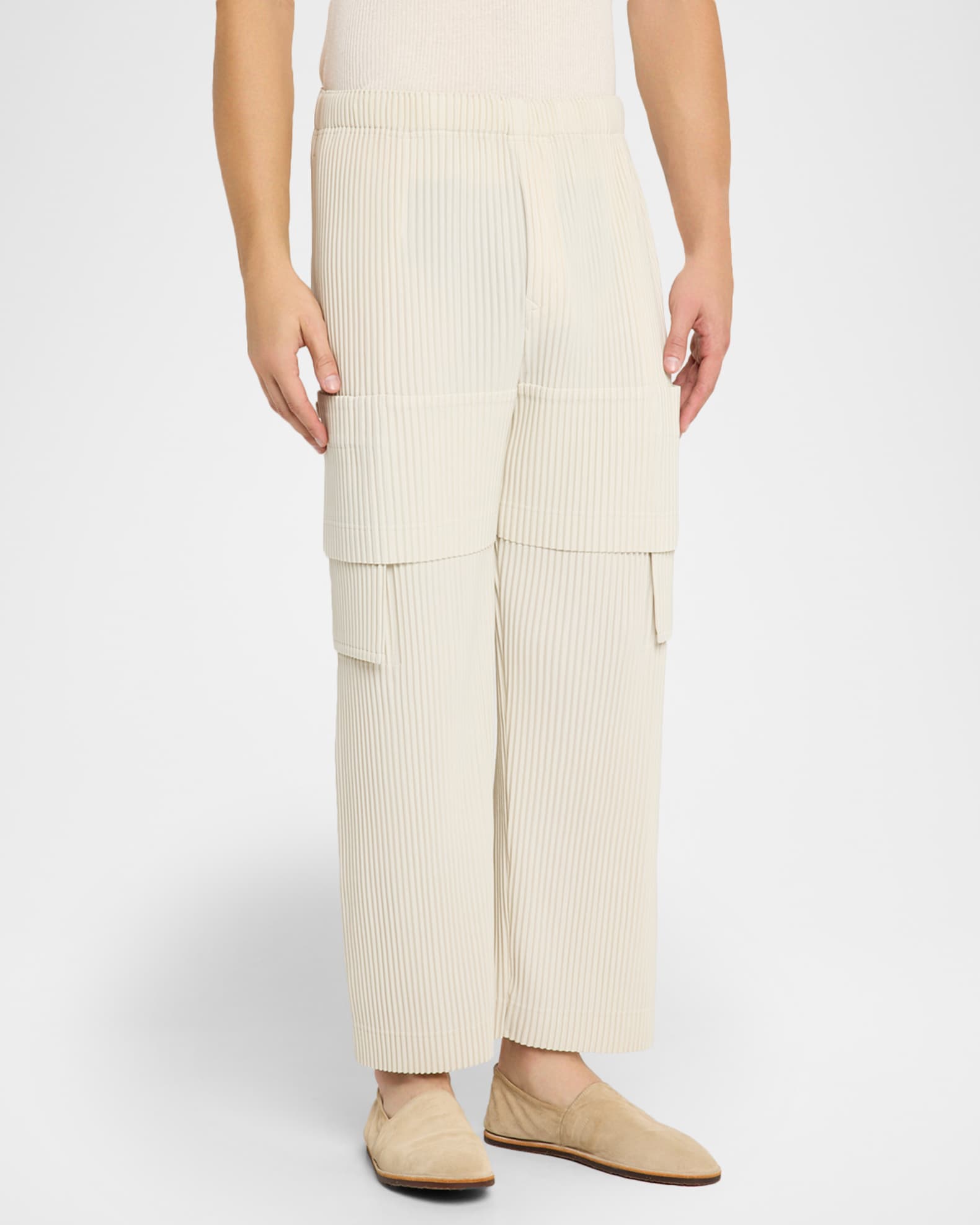 パンツ ISSEY MIYAKE MEN / 99AW trousers cargo Homme Plisse Issey Miyake Men's Dark Gray Multi Pocket Pants