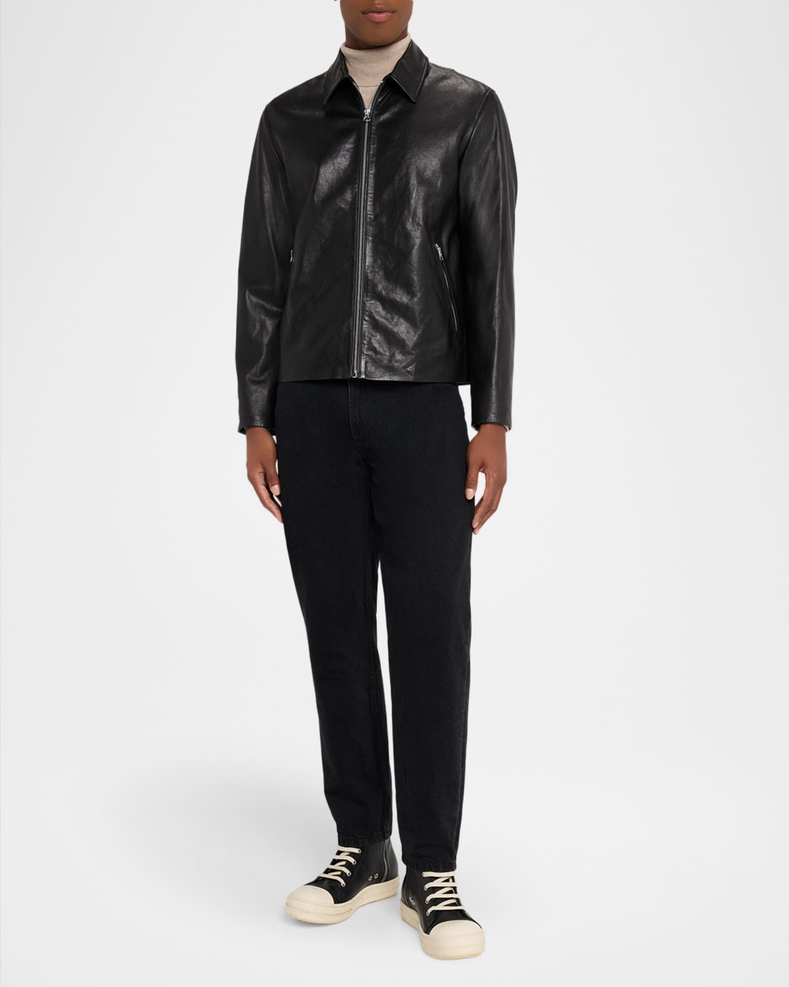 Rag & Bone Men's Melrose Full-Zip Leather Jacket | Neiman Marcus