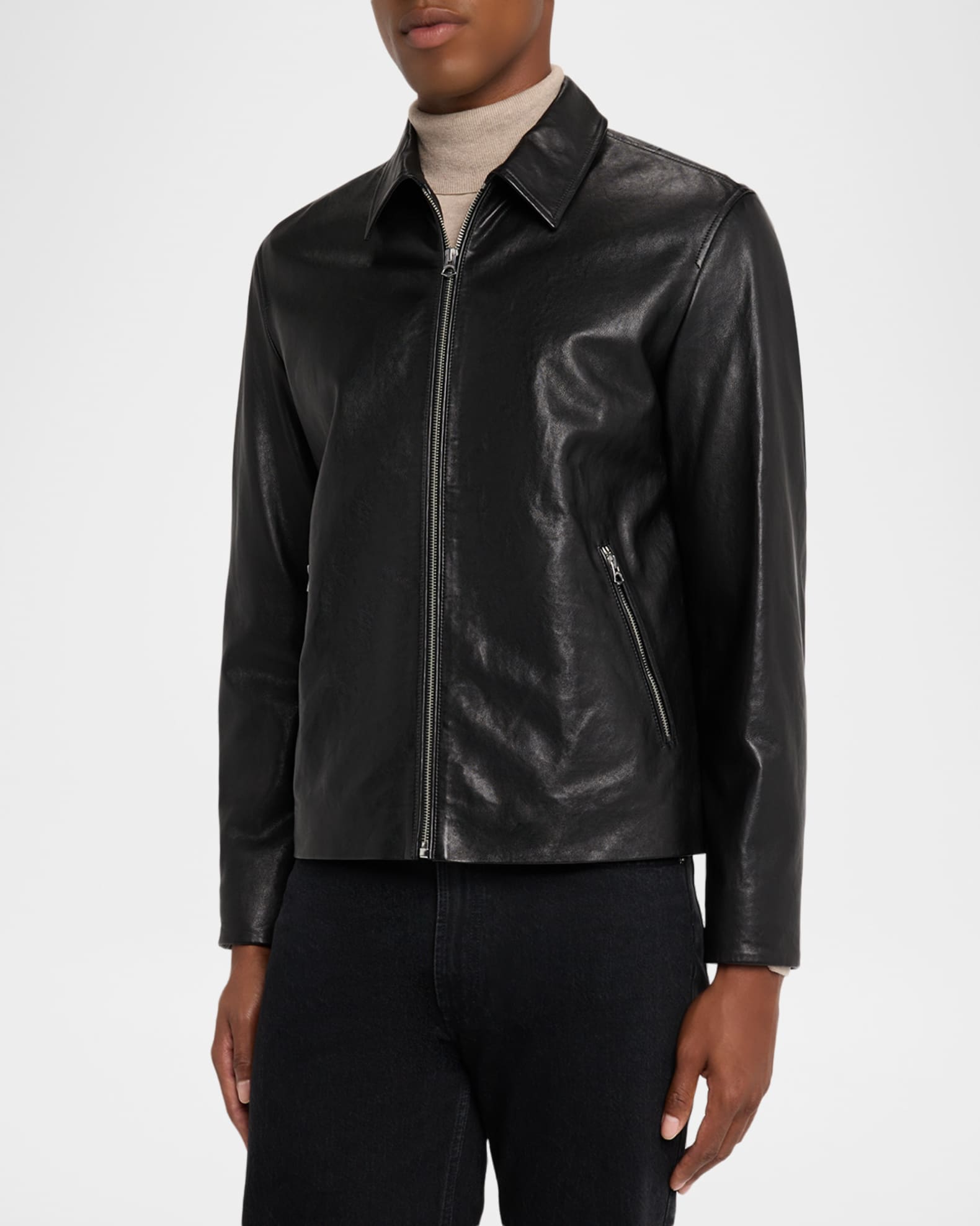 Rag & Bone Men's Melrose Full-Zip Leather Jacket | Neiman Marcus