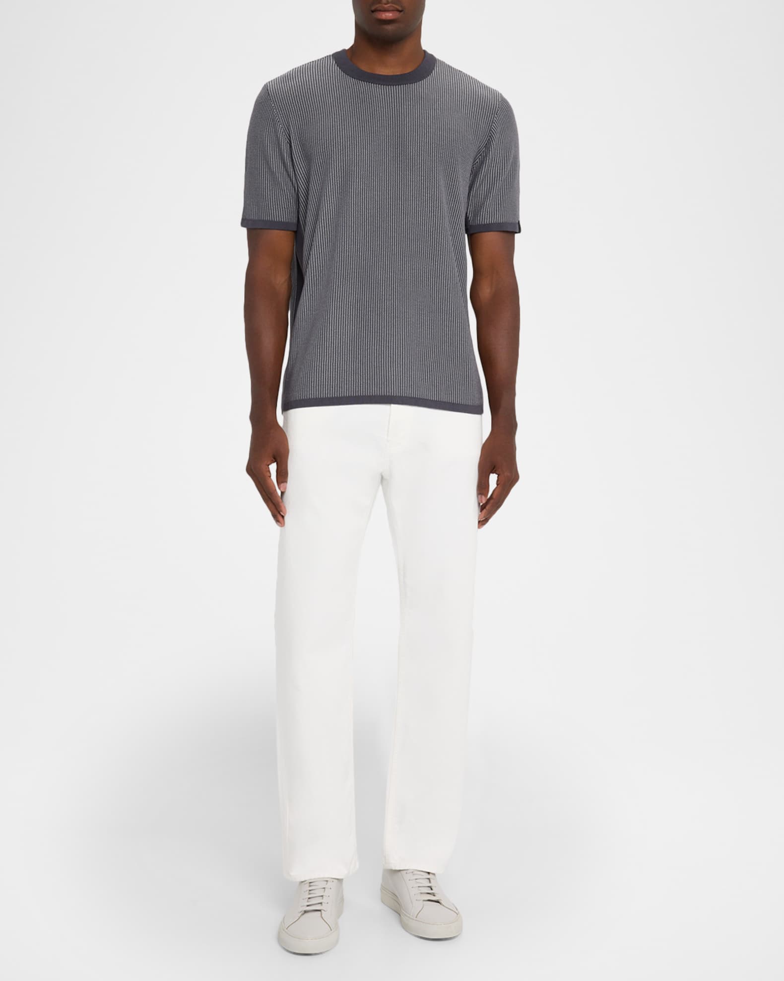 Men's Harvey Micro-Texture Crewneck T-Shirt