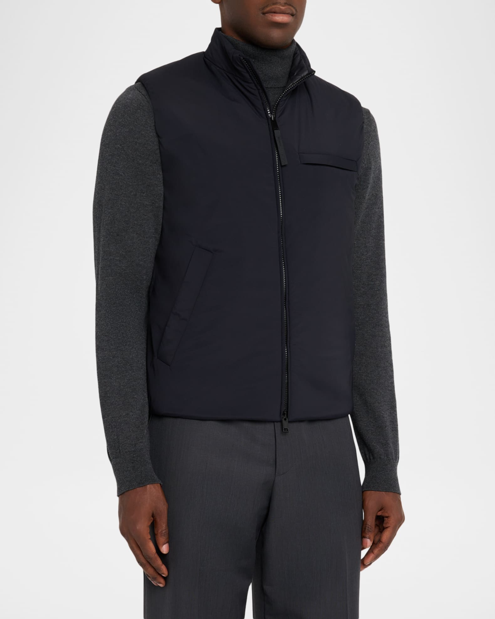 Theory Men's Motion Nylon Layering Vest | Neiman Marcus