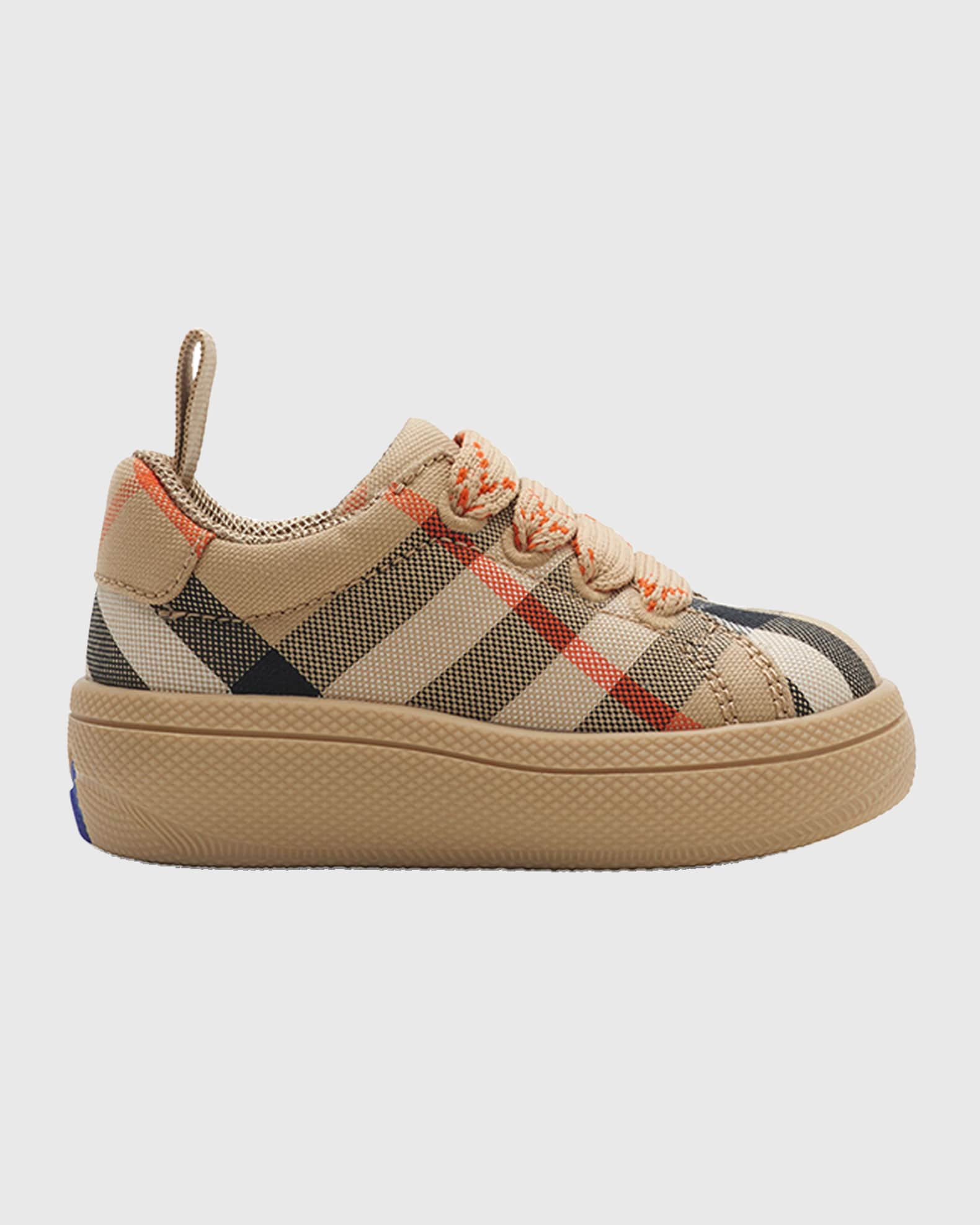 Kid's Cambridge Check Cotton Sneakers | Neiman Marcus