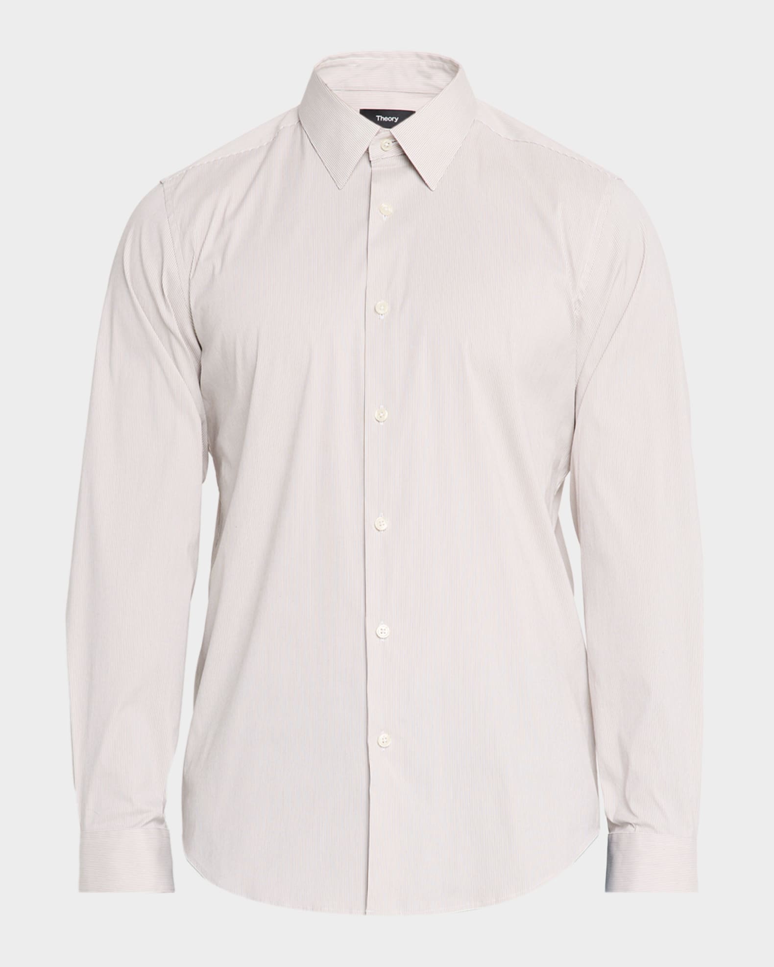 Theory Men's Sylvain Hairline Stripe Point-Collar Sport Shirt