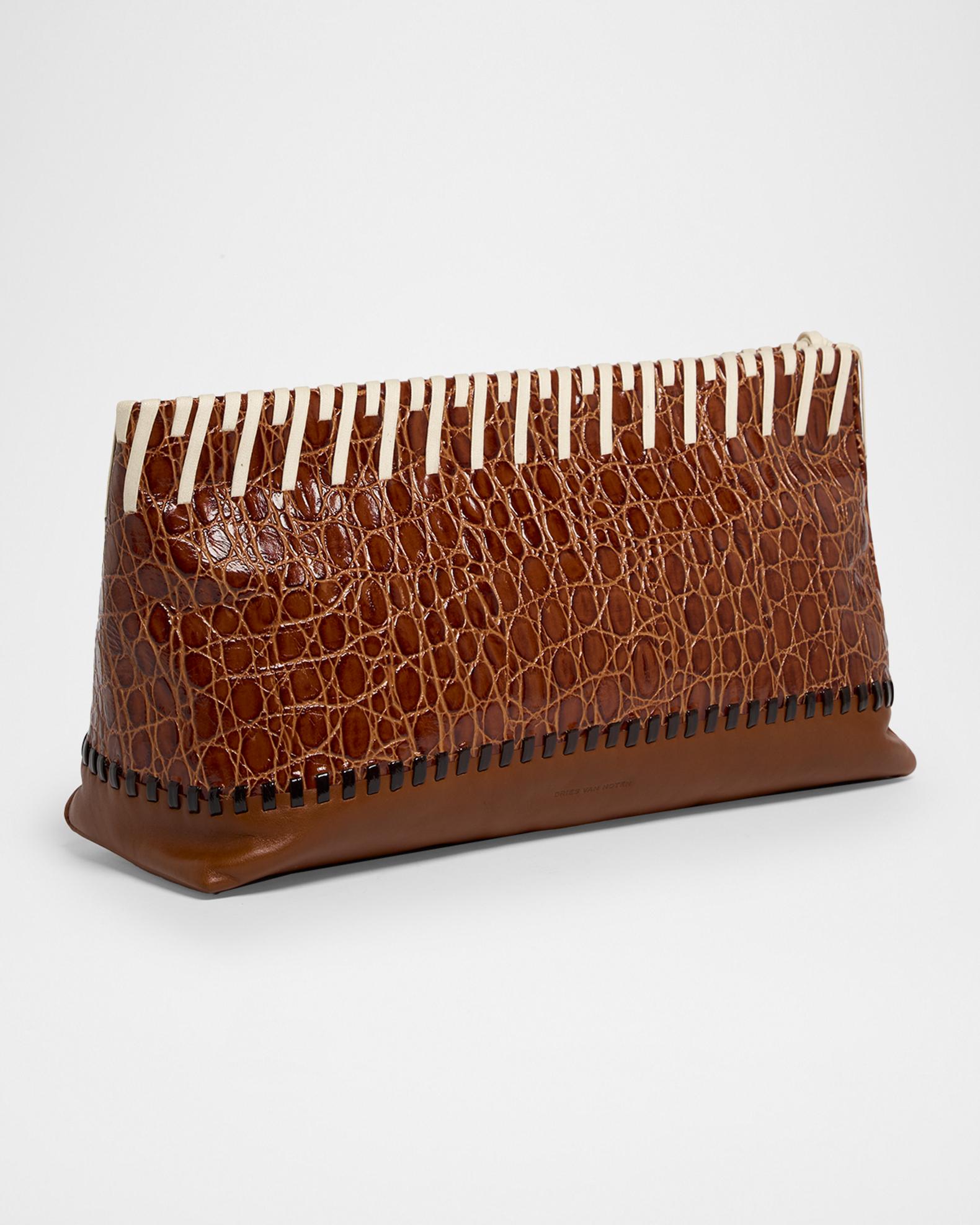 Dries Van Noten 【美品】クラッチバッグ Dries Van Noten Embossed Leather Clutch Bag | Neiman Marcus