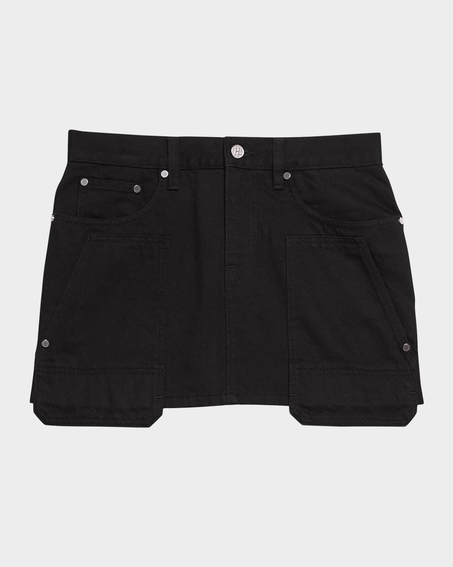 Helmut Lang Mini Denim Carpenter Skirt | Neiman Marcus