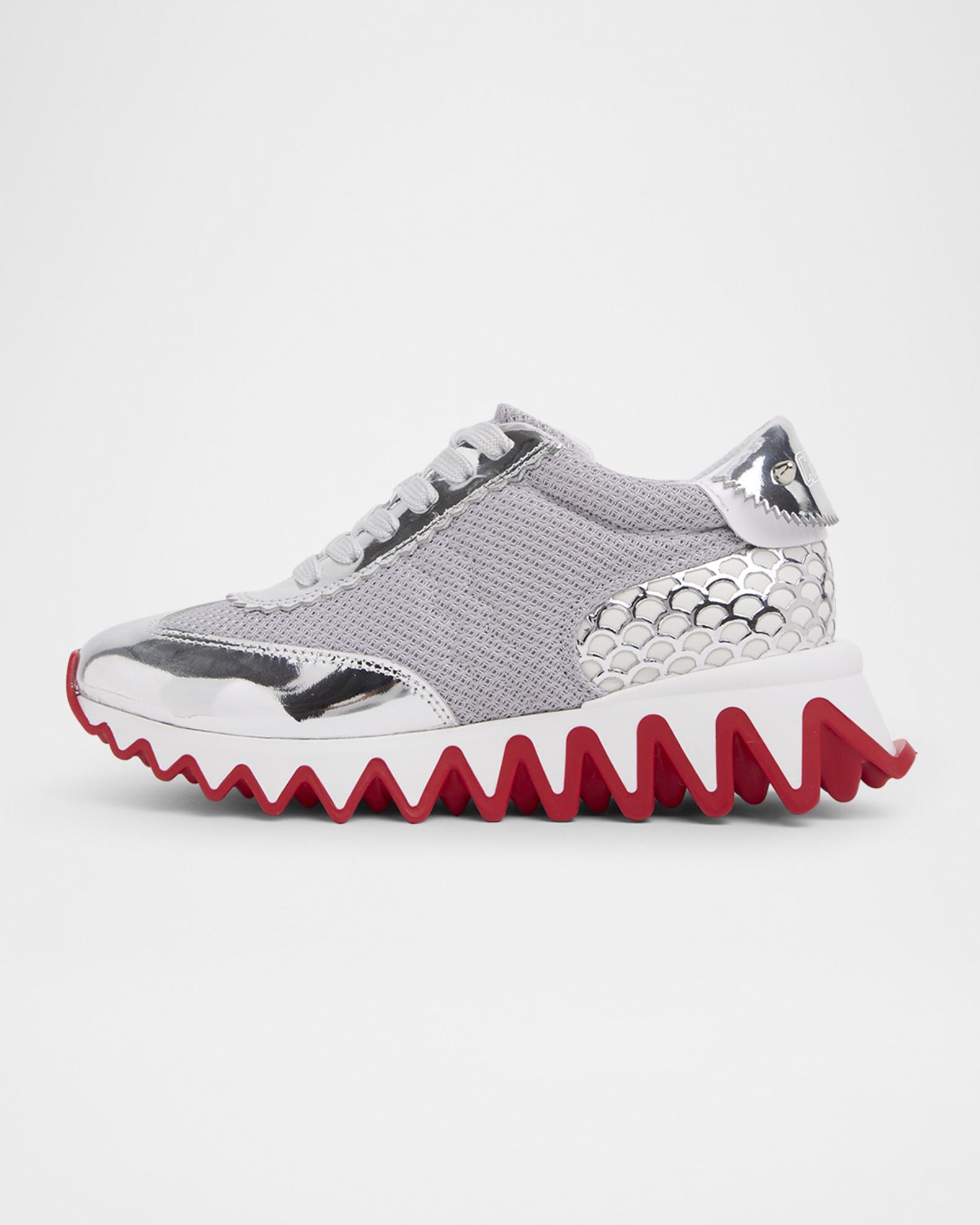 Christian Louboutin Kid's Mini Shark Metallic Leather and Mesh