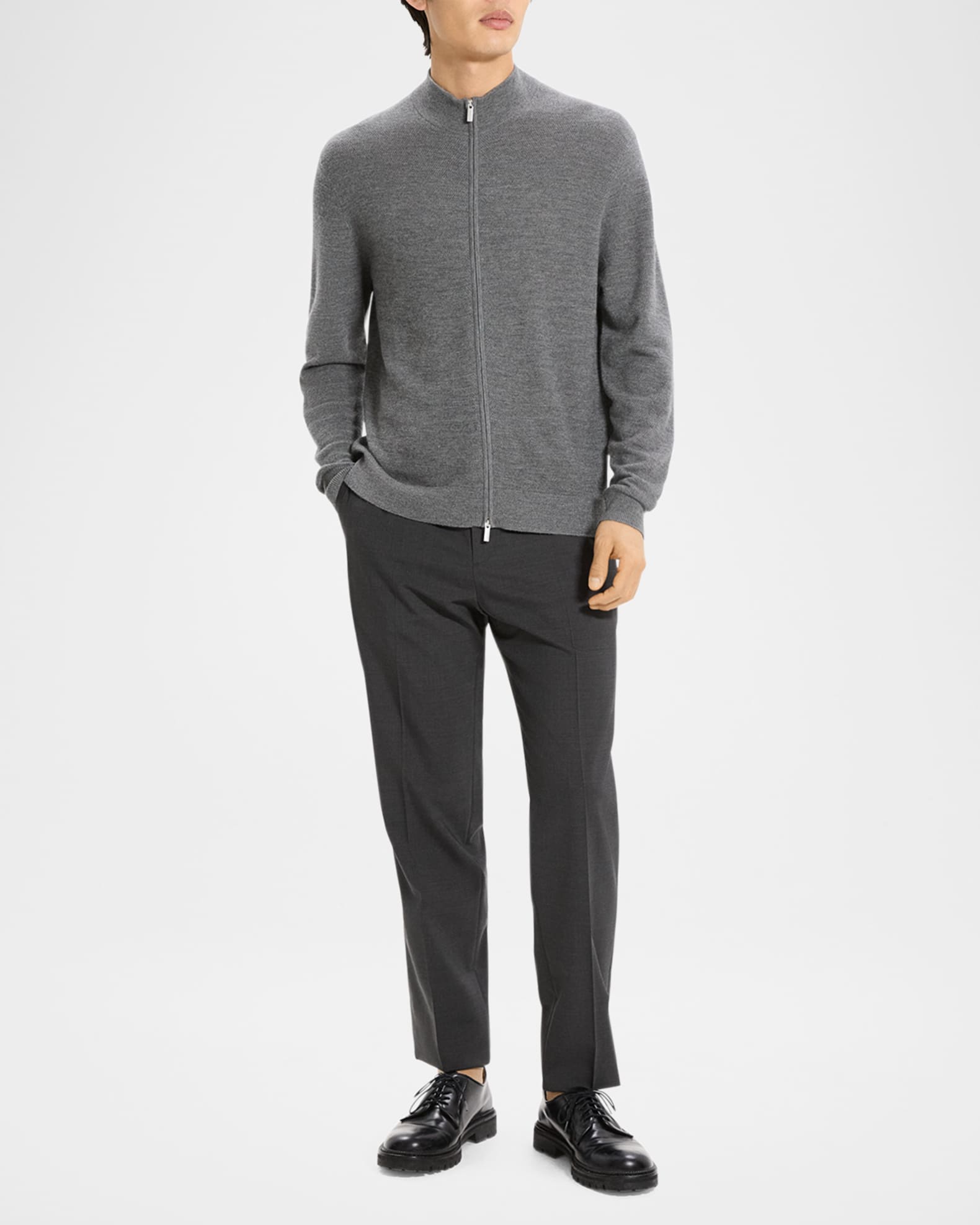 Theory Men's Cashmere Knit Full-Zip Sweater | Neiman Marcus