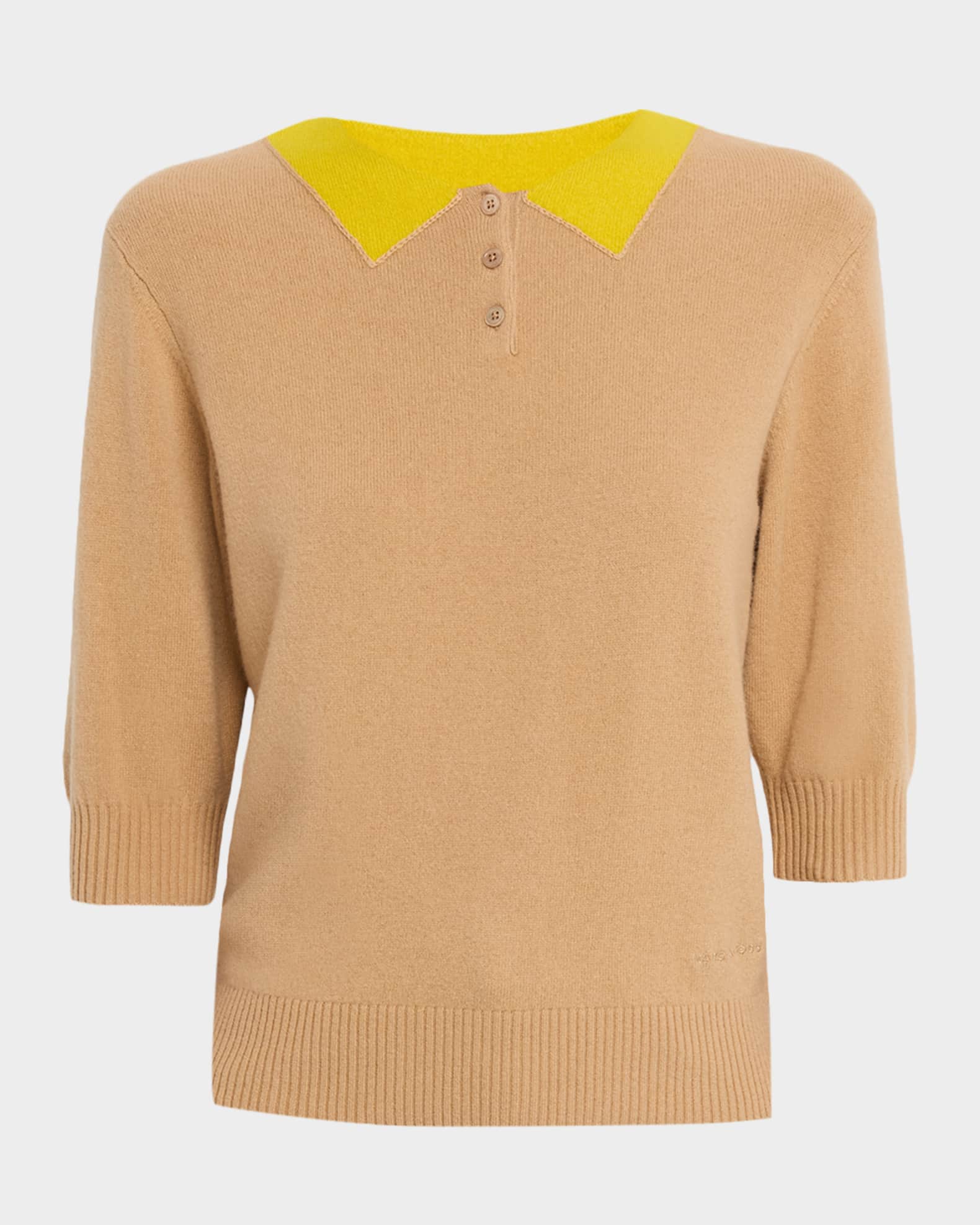 Marc Jacobs Trompe-L'oeil Knit Polo Sweater | Neiman Marcus