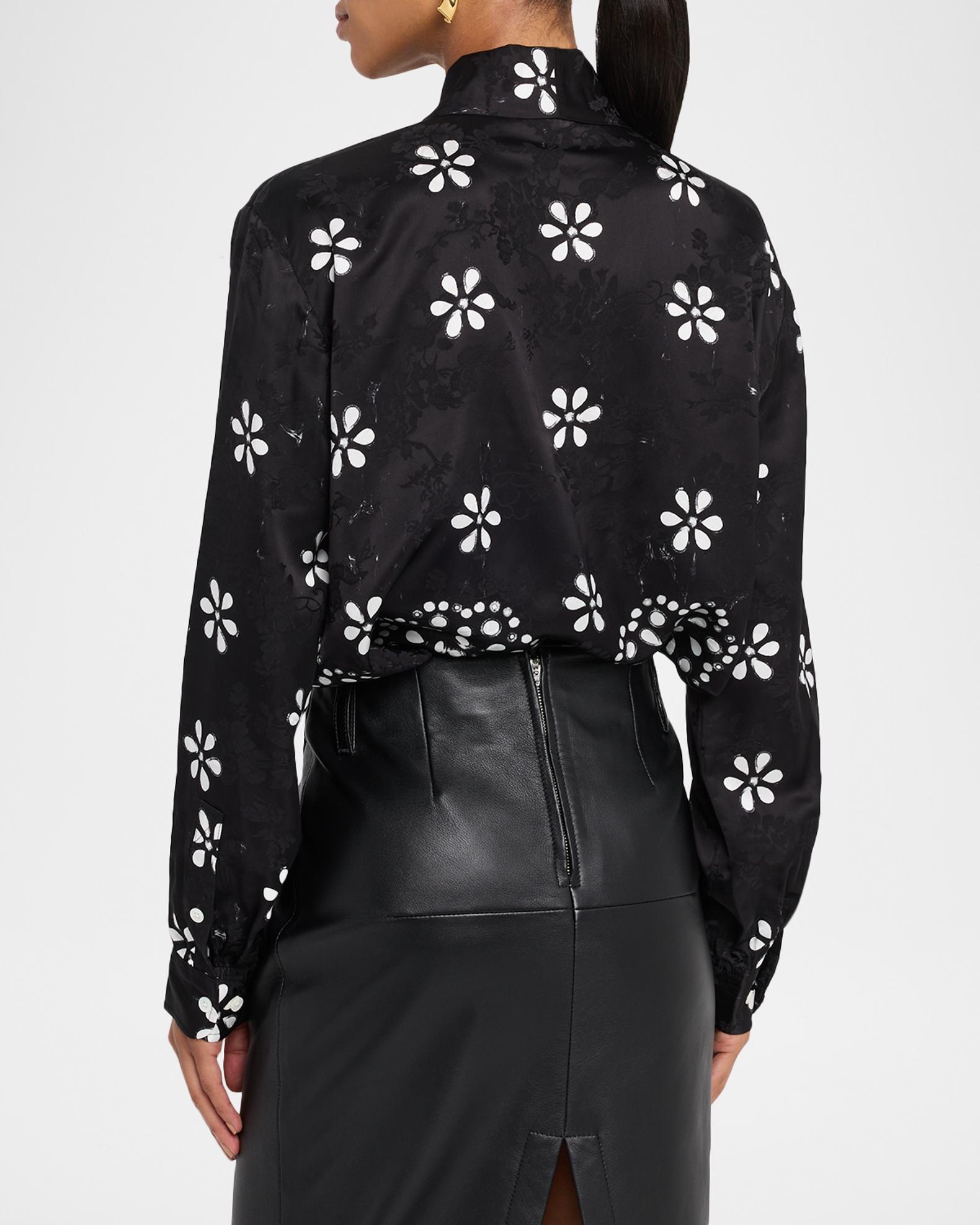 Marc Jacobs Trompe-L'oeil Long-Sleeve Bow Blouse | Neiman Marcus