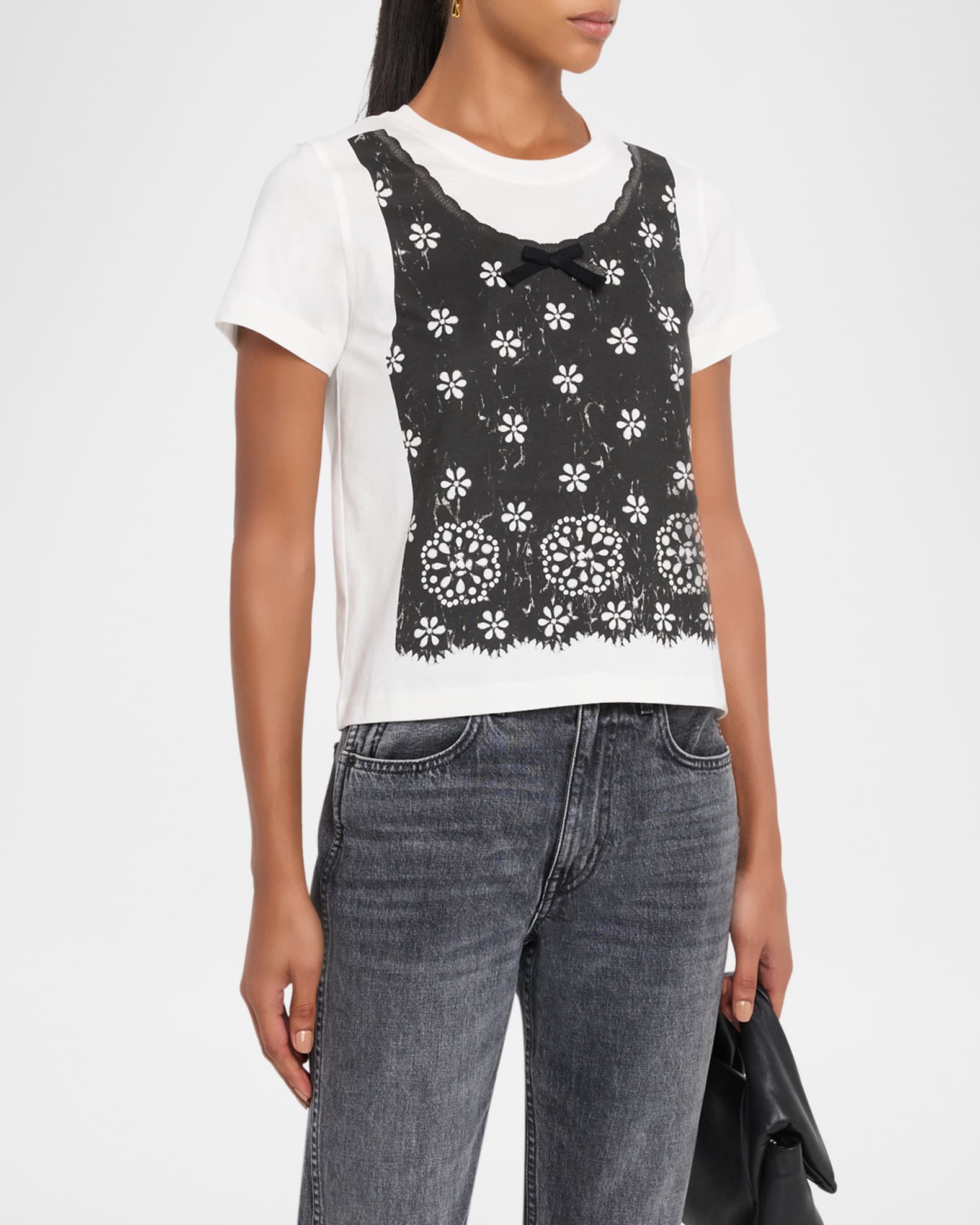 Marc Jacobs Trompe-L'oeil Slim Crewneck Tee | Neiman Marcus